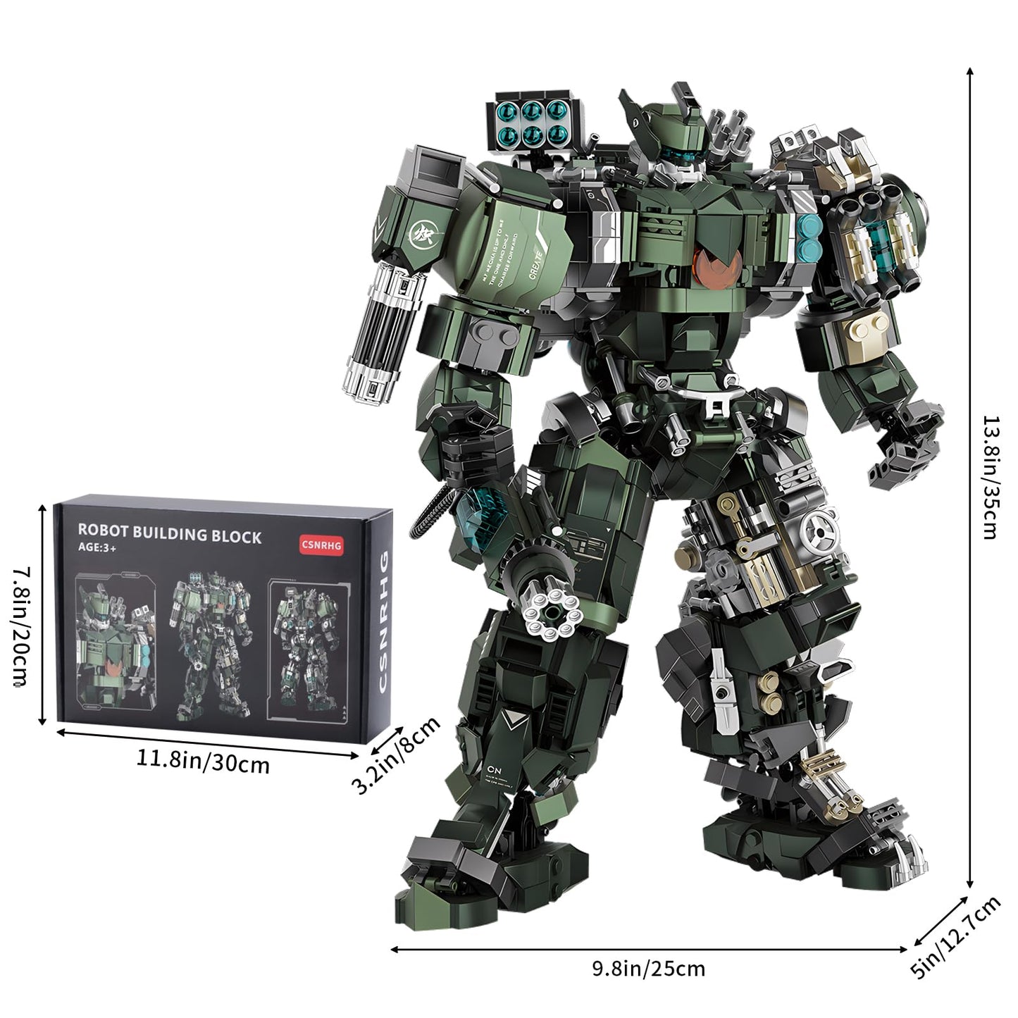 CSNRHG Mech Robot Model Building Blocks Toy Set Birthday for Age 8+ Children Adults Teens 1403 Pieces