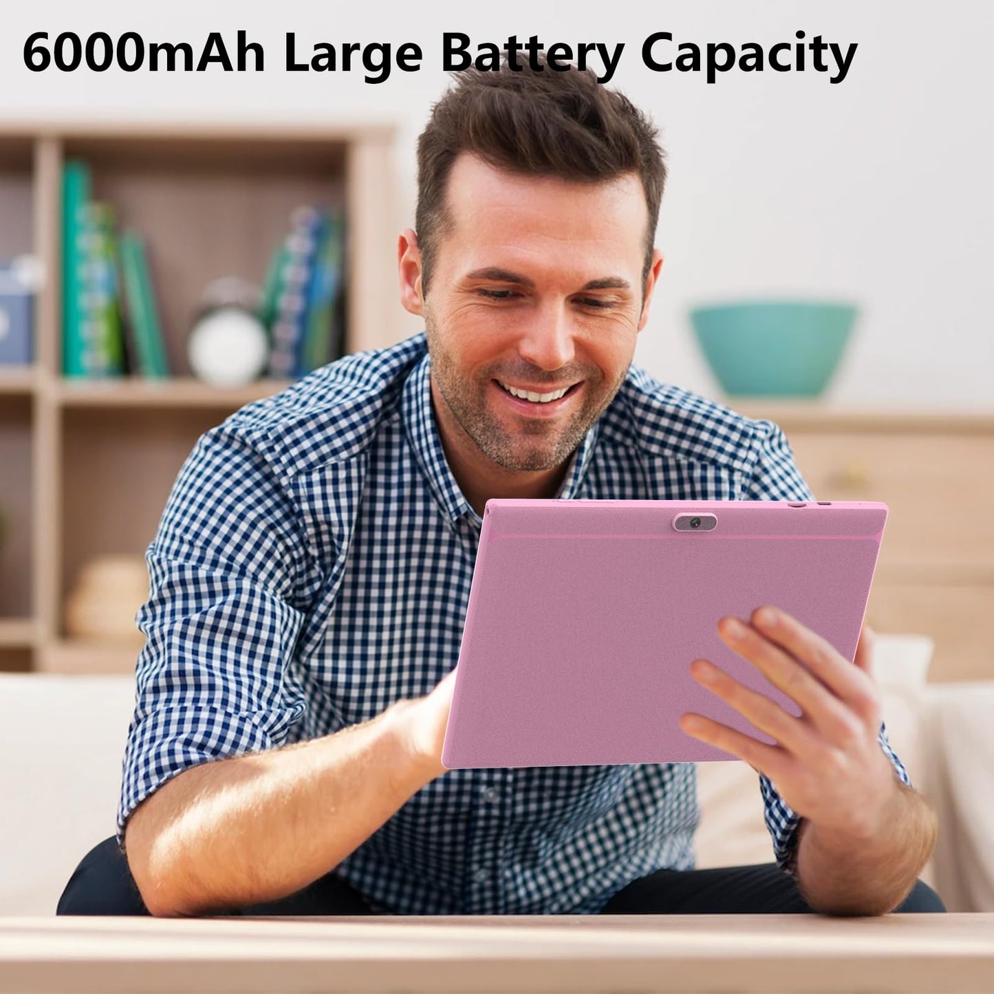 Android 14 Tablet 10 Inch, 2 in 1 Tablets with Keyboard/ Mouse/ Case/ Stylus, 8GB RAM+64GB ROM/1TB Expand Tablet, 1.8Ghz Quad-core Processor, 1280*800 HD Touch Screen, 8MP Camera, 5G WIFI 6 Tablet