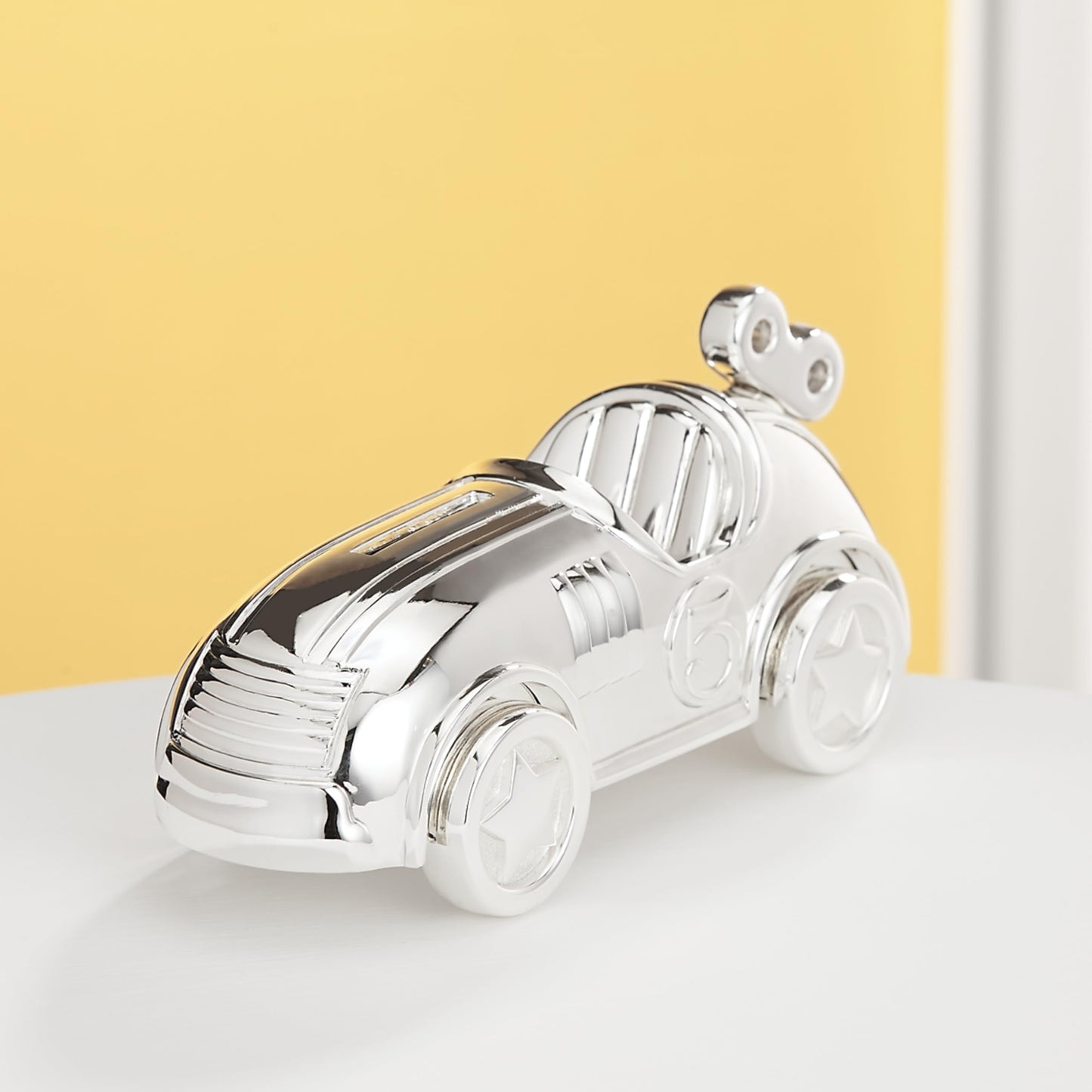 Reed & Barton Race Car Silverplate Bank, 2.25 LB, Metallic
