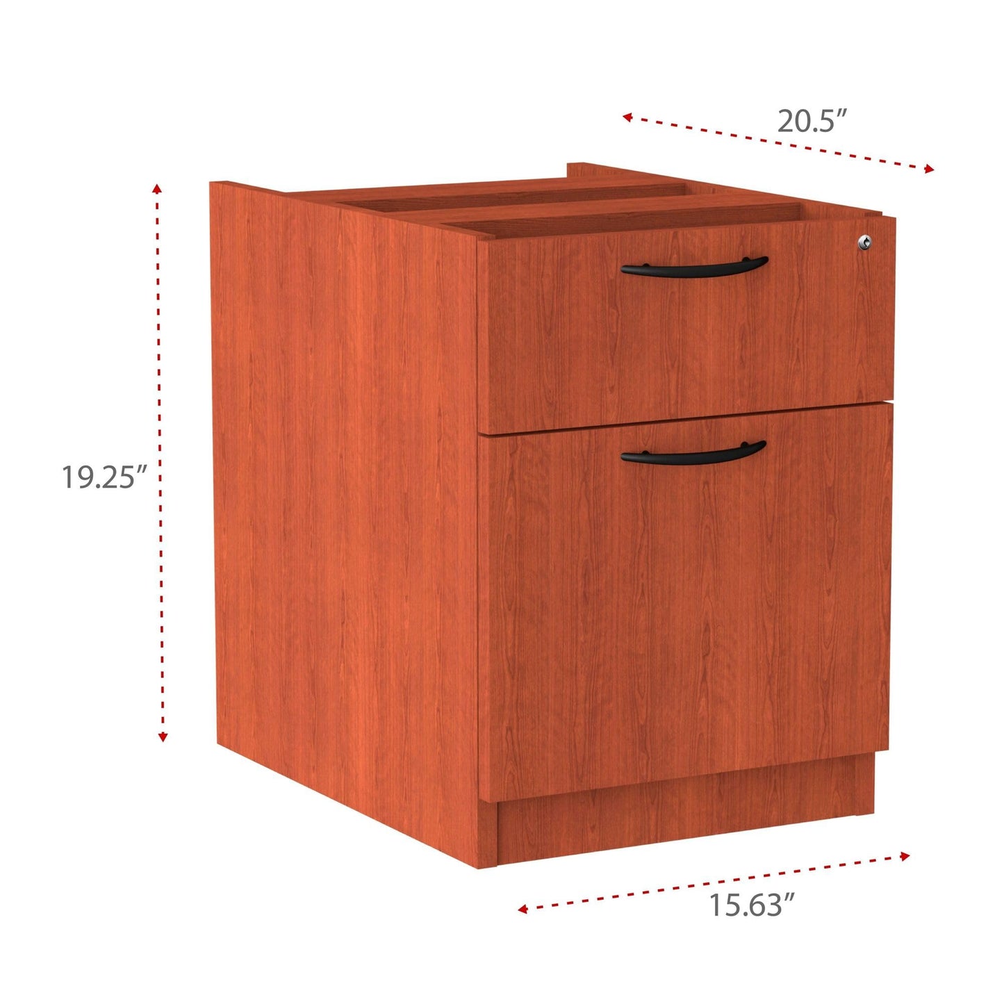 Alera Valencia Series 16 by 22 by 22-Inch 3/4 Box and File Pedestal, Medium Cherry