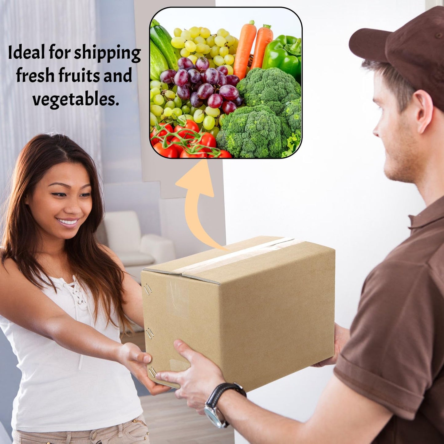 ZAVOOS 12 Pack Insulated Shipping Box, 10.8'' x 7.3'' x 6.5'' Cold Shipping Boxes with Aluminium Foil Liner for Hot Frozen Food, Small Reusable Foil Cooler Carton Moving Kits for Packing Mailing