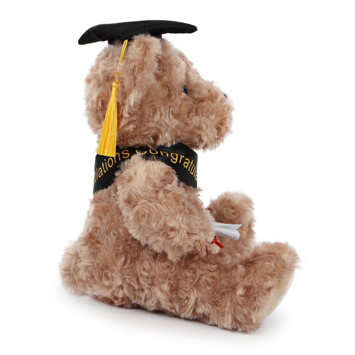 WEIGEDU Graduation Gift Teddy Bear Stuffed Animal Plush Toy with Cap, Sash & Diploma, Graduation Gift for Kids, Students, Boys & Girls, 30cm