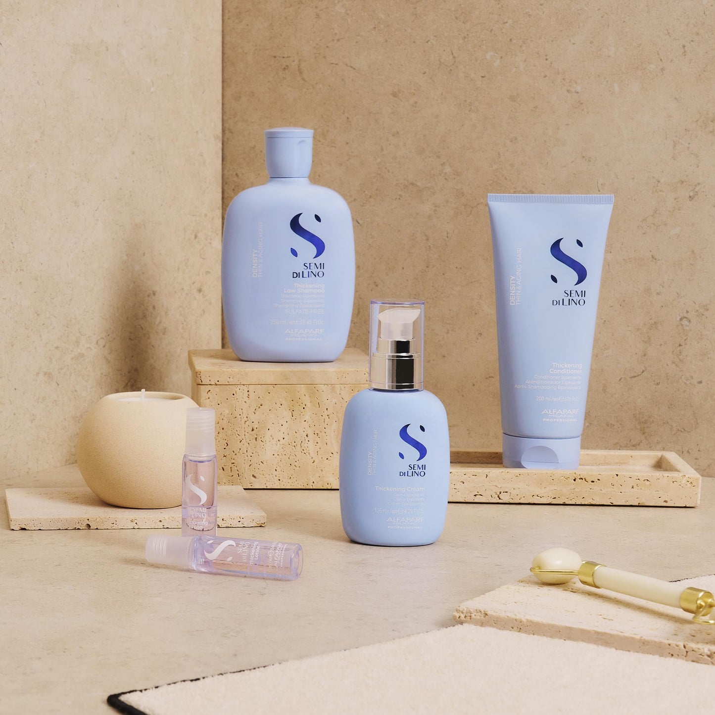 Alfaparf Milano Semi Di Lino Density Conditioner - Sulfate-Free Detangling Conditioner - Moisturizing Conditioner for Thin Hair with Filler Complex - Provides Softness & Added Volume