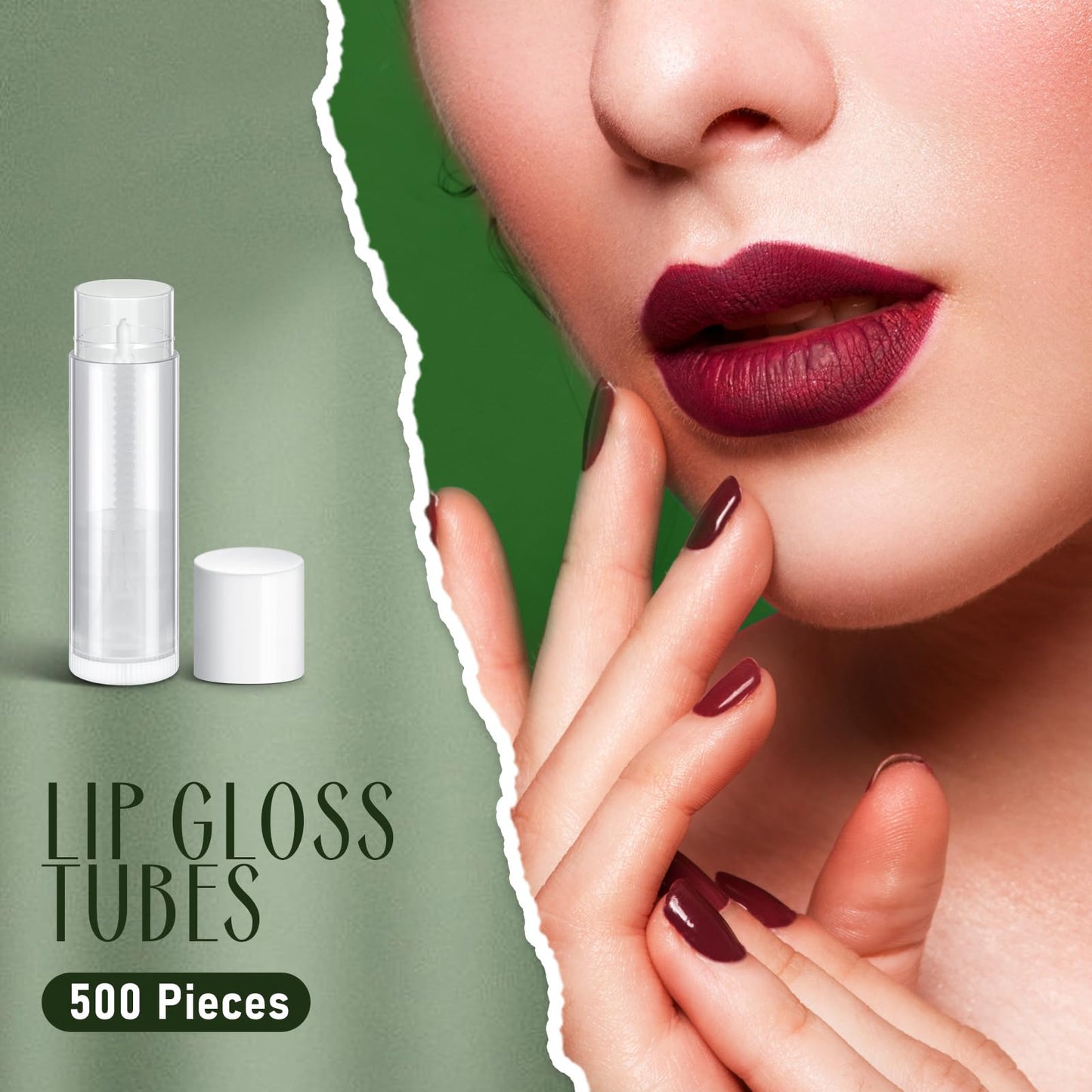 Nuanchu 500 Pcs 0.19 oz/ 5.5 ml Empty Lip Balm Tubes Round PVC Lip Gloss Tubes with Caps Lightweight Clear Lip Balm Containers Refillable Lip Balm Tubes Lipstick Tubes for Homemade DIY