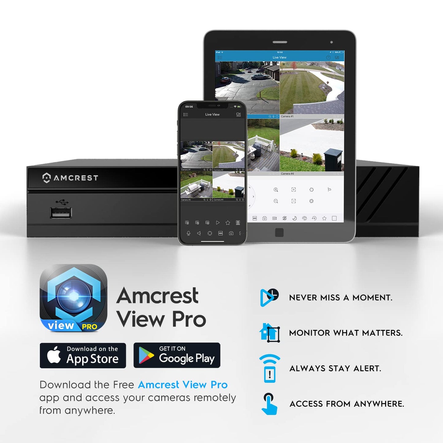 Amcrest 4K 16CH 8 Port PoE NVR (1080p/3MP/4MP/5MP/8MP) Network Video Recorder, 16CH (8-Port PoE) NVR - Supports up to 16 x 8-Megapixel IP Cameras, Supports up to 10TB Hard Drive NV4116E-A2