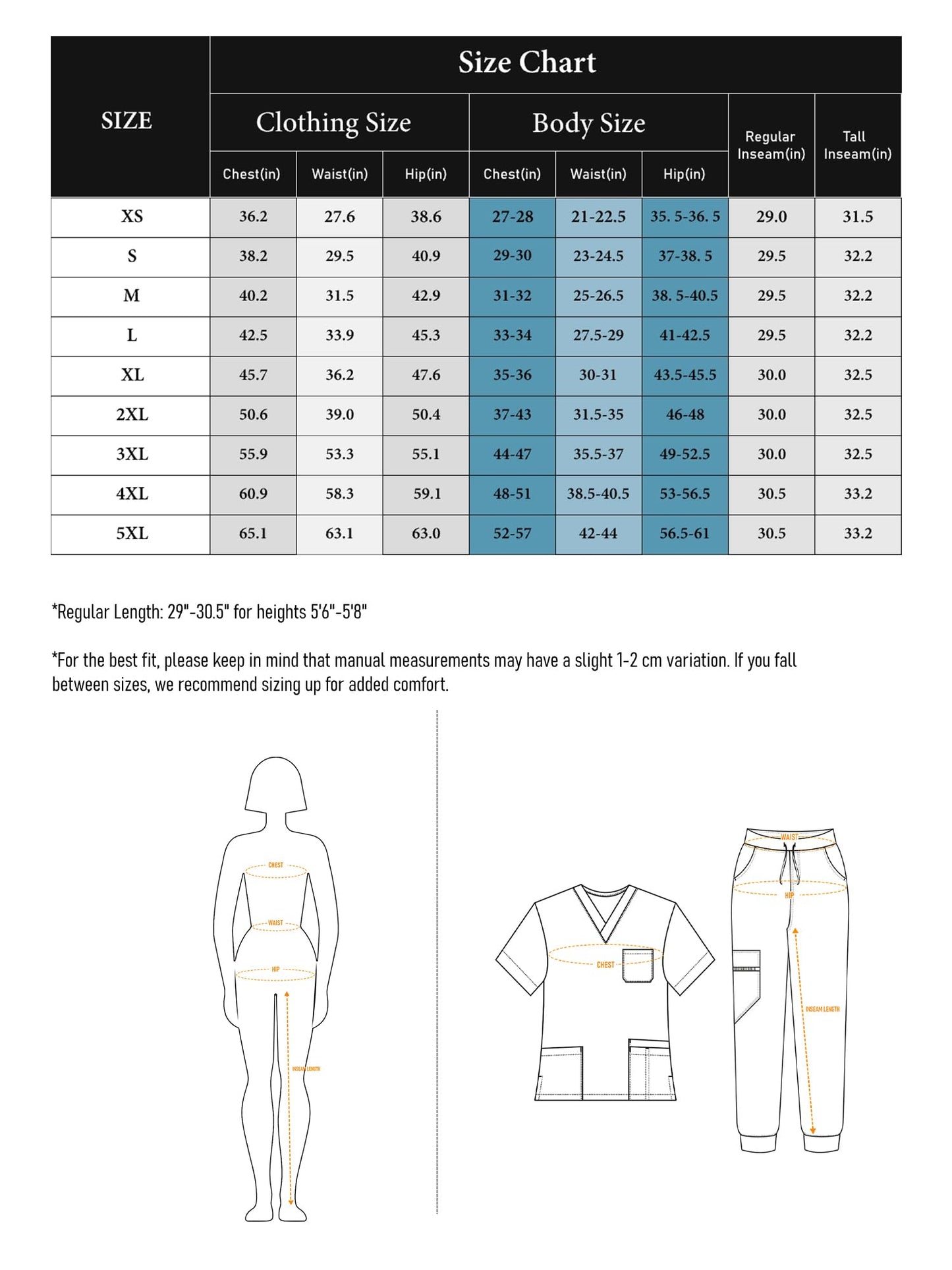 COZYFIT Scrubs for Women Set - Stretch V-Neck Scrub Top & Jogger Pant with 8 Pockets, Yoga Waistband, Anti Wrinkle, Slim Fit Women Scrubs