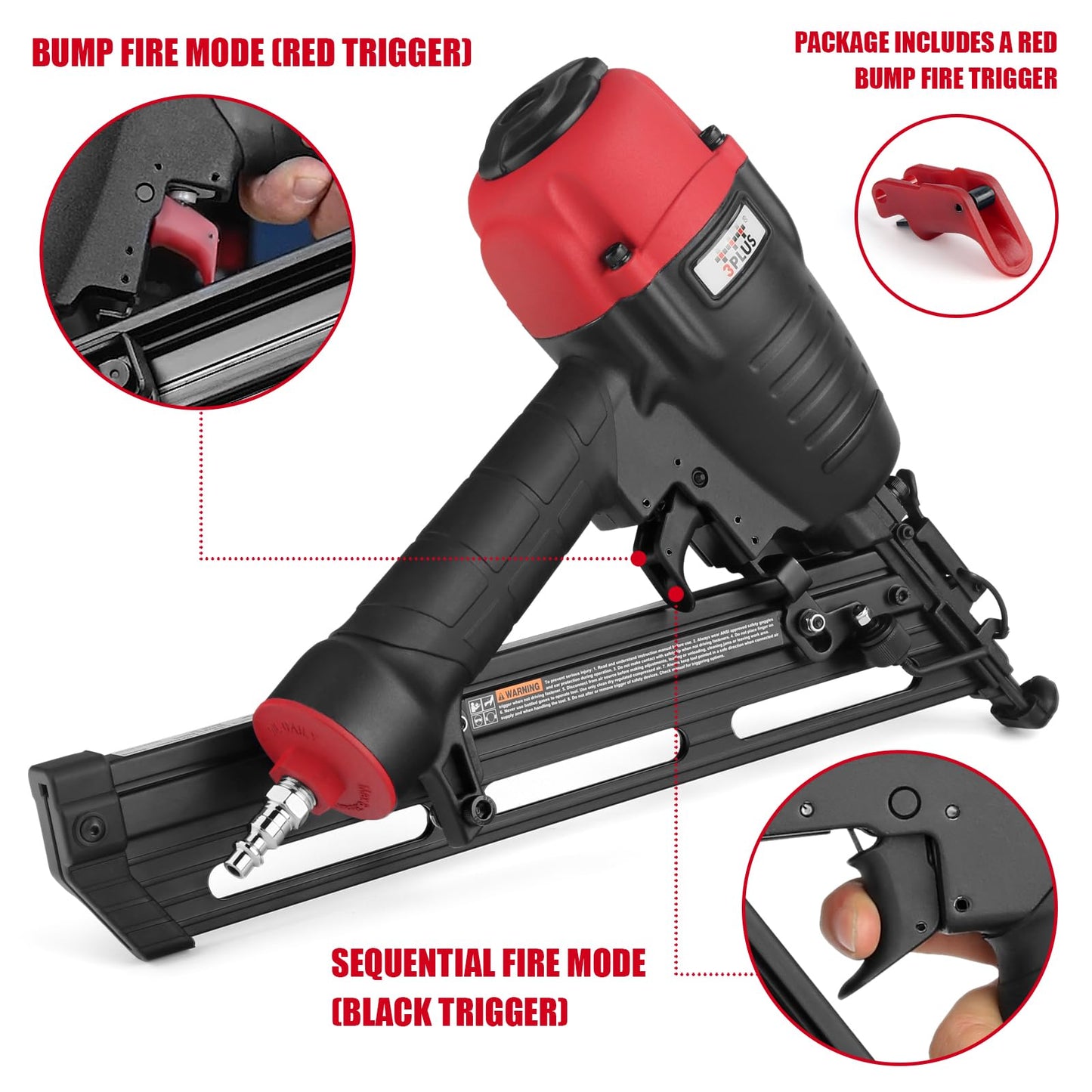 3PLUS HDA1564SP 15 Gauge Angled Finish Nailer