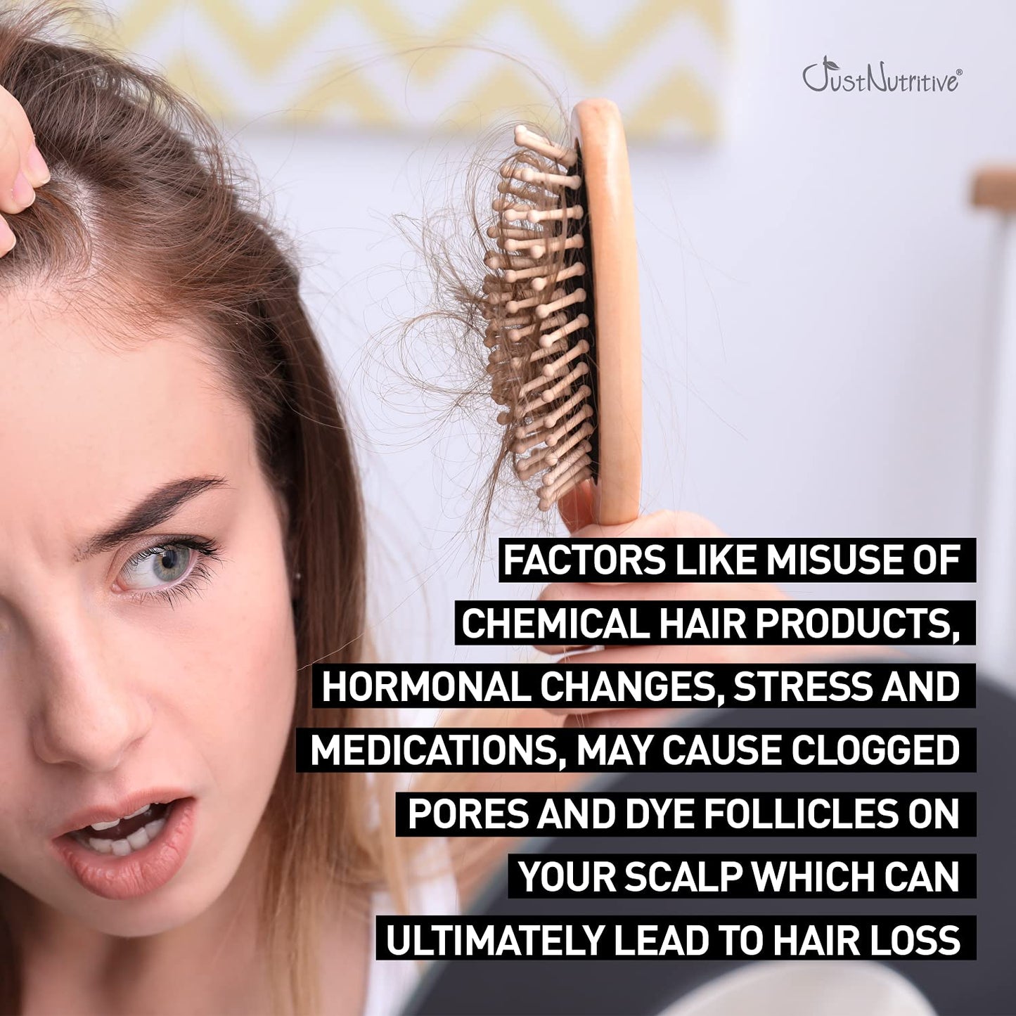 Grow New Hair Treatment | Hair Regrowth Oil | Natural Hair Care | Hair Growth Treatment For Men and Women | Just Nutritive | 4 Oz