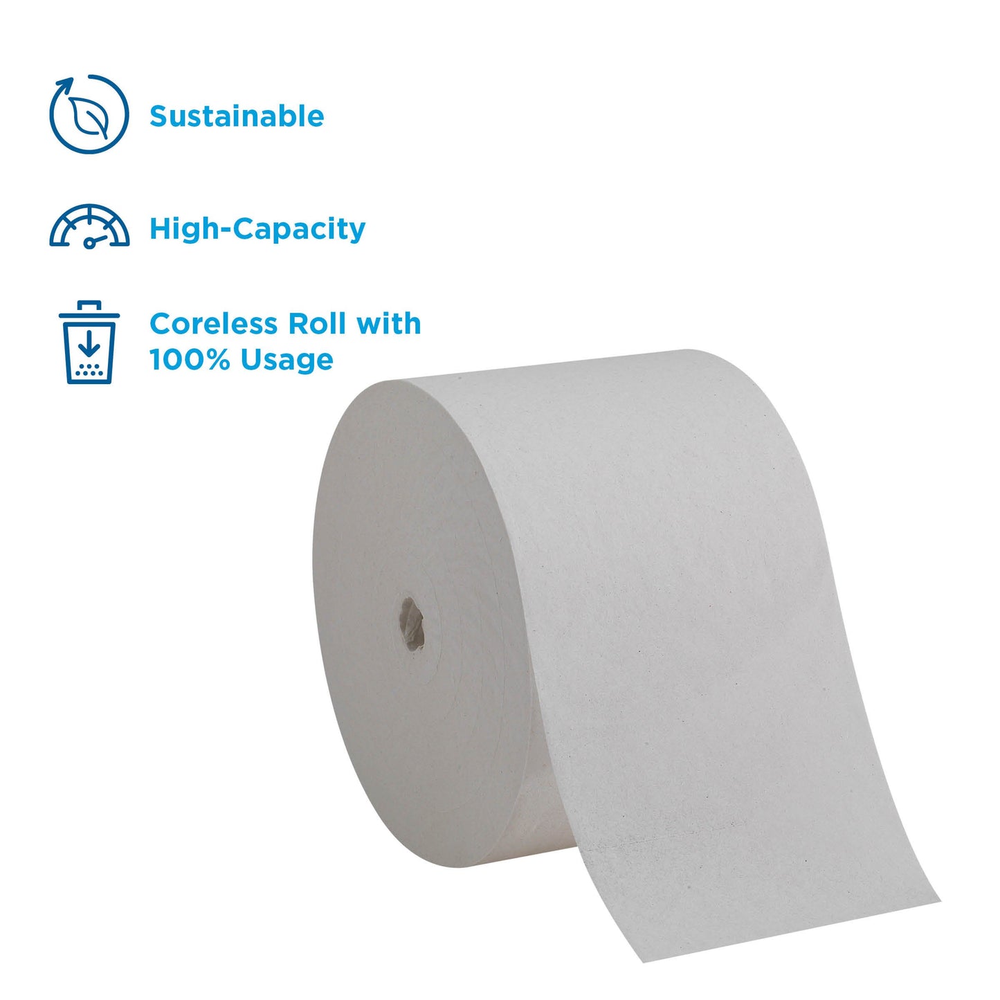 Georgia-Pacific Compact Coreless 1-Ply Recycled Toilet Paper by GP PRO (Georgia-Pacific), 19374, 3,000 Sheets Per Roll, 18 Rolls Per Case