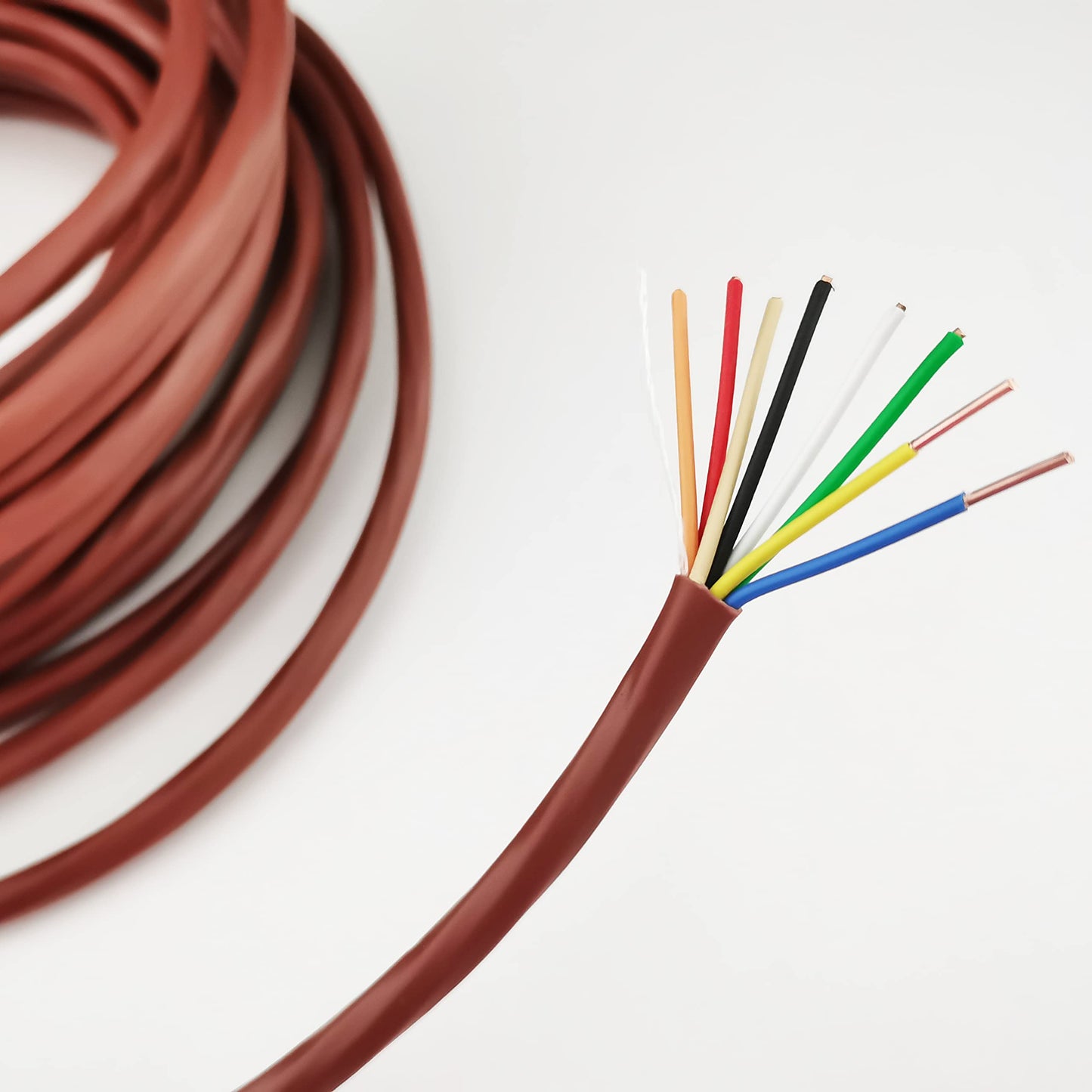 Cableague Thermostat Copper Wire (18-8 Brown, 100Feet)