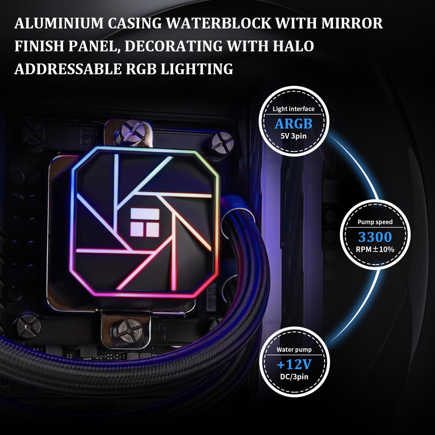 Thermalright Aqua Elite 240 V3 Water Cooling CPU Cooler, Double PWM ARGB Fans with S-FDB Bearings,Efficient PWM Controlled Pump,for AMD/AM4/AM5, Intel LGA1150/1151/1200/2011/1700, (AE240 V3)