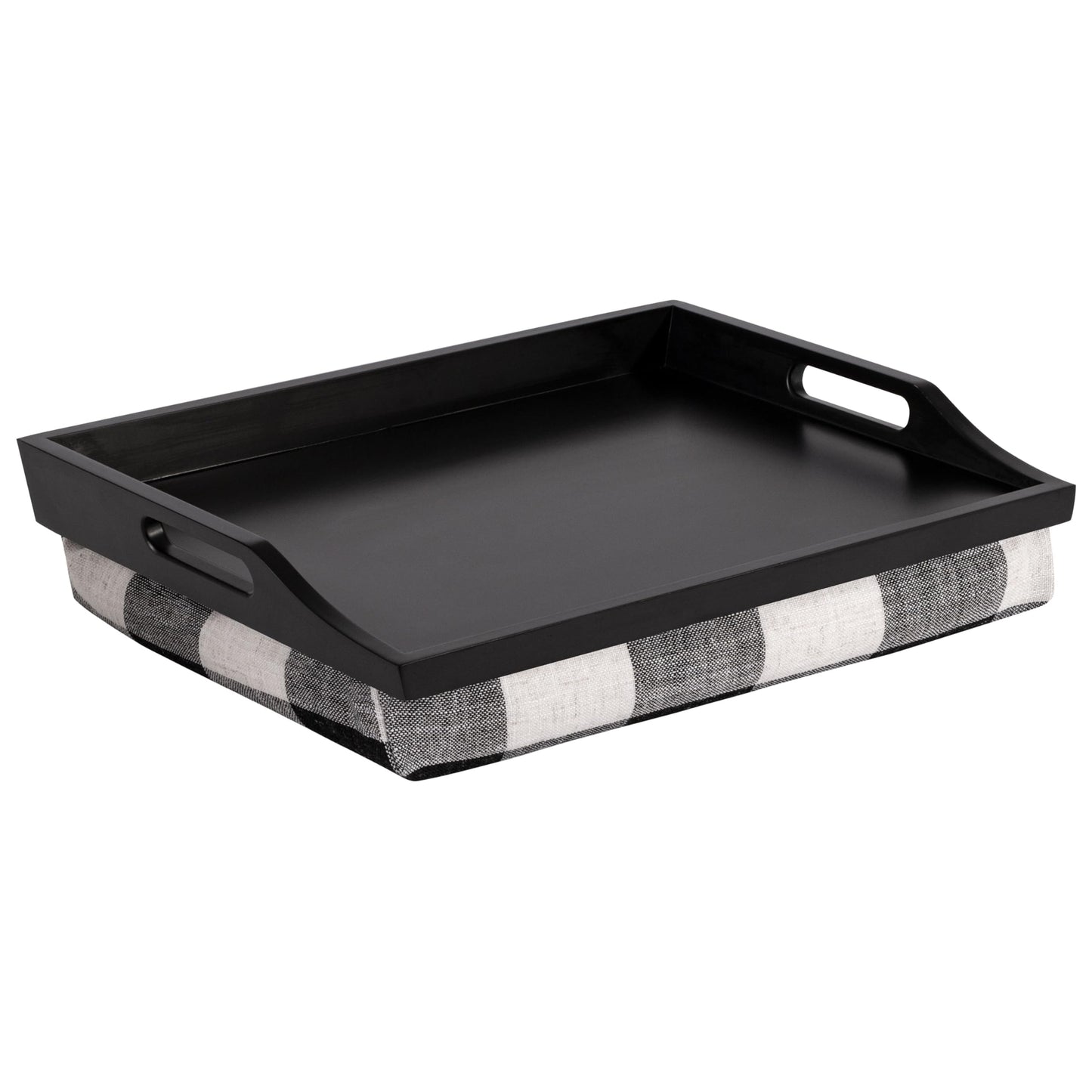 ROSSIE HOME Wood Bed Tray Lap Desk with Detachable Cushion, Serving Tray - Buffalo Check - Fits up to 15.6 Inch Laptops - Style No. 76108