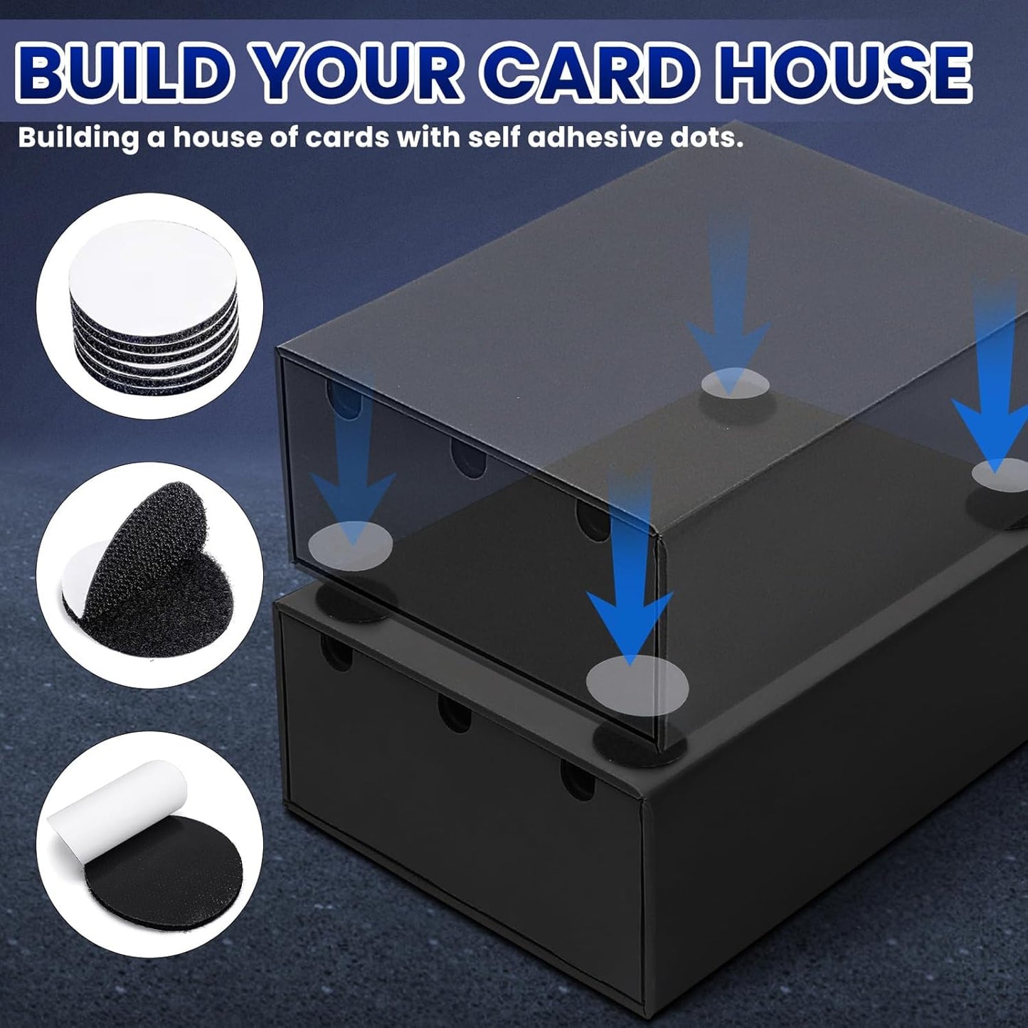 AOBOPLE Trading Card Storage Box,15000+ Cardboard Cards Organizer Box with 60 Card Dividers,Labels and Tape,Card Deck Box for MTG TCG PTCG Sport Cards