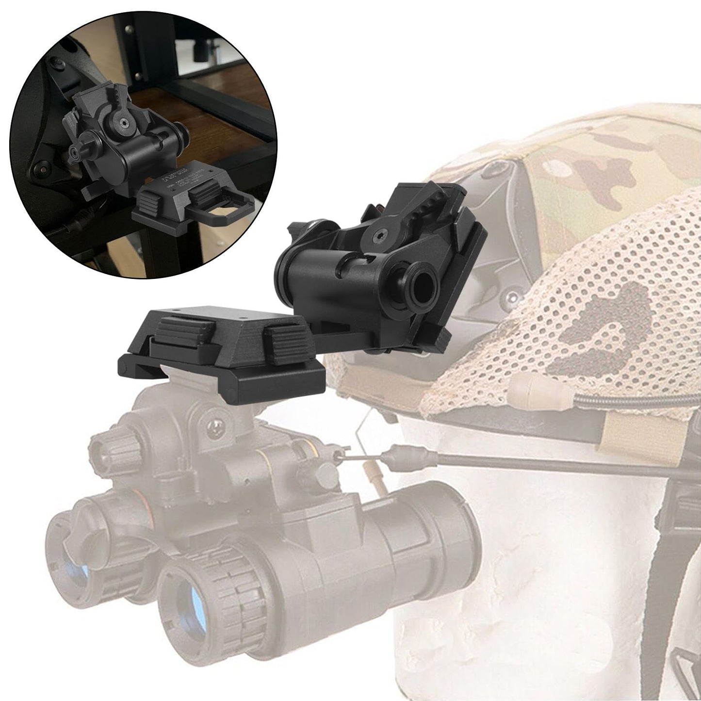 Gexmil CNC PVS15/18 Night Vision Goggles Mount for L4G24 NVG Metal G24 Mount (Black)