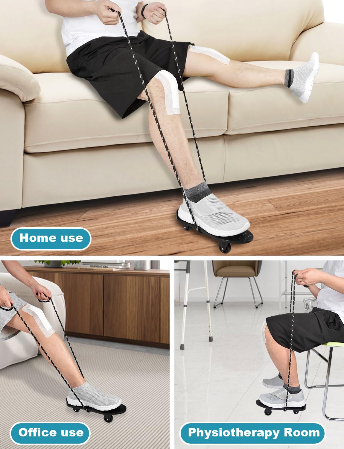 Lamborsafe Knee Glide for Knee Replacement Recovery Aids Kit Knee Therapy Exercise Strengthening Equipment for ACL PCL MCL Knee Surgery Before and After
