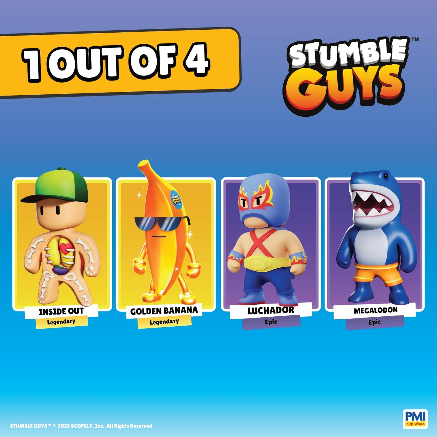 P.M.I. Stumble Guys Series 3-12” Huggable Plush (Golden Banana)