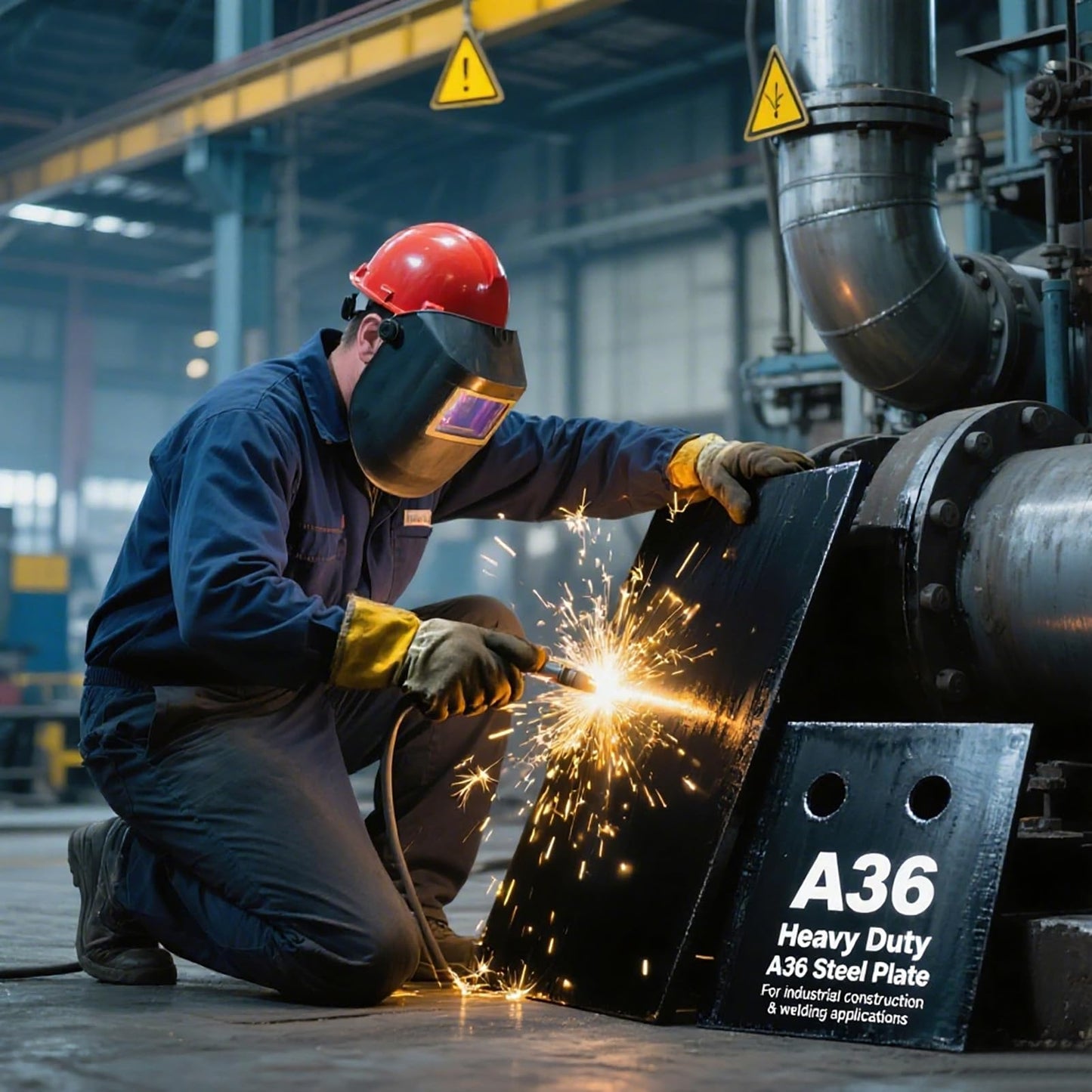 1Pack 1/4" A36 Steel Plate-12" x 24"Hot Rolled Steel Sheet,Weldable Metal Square Steel