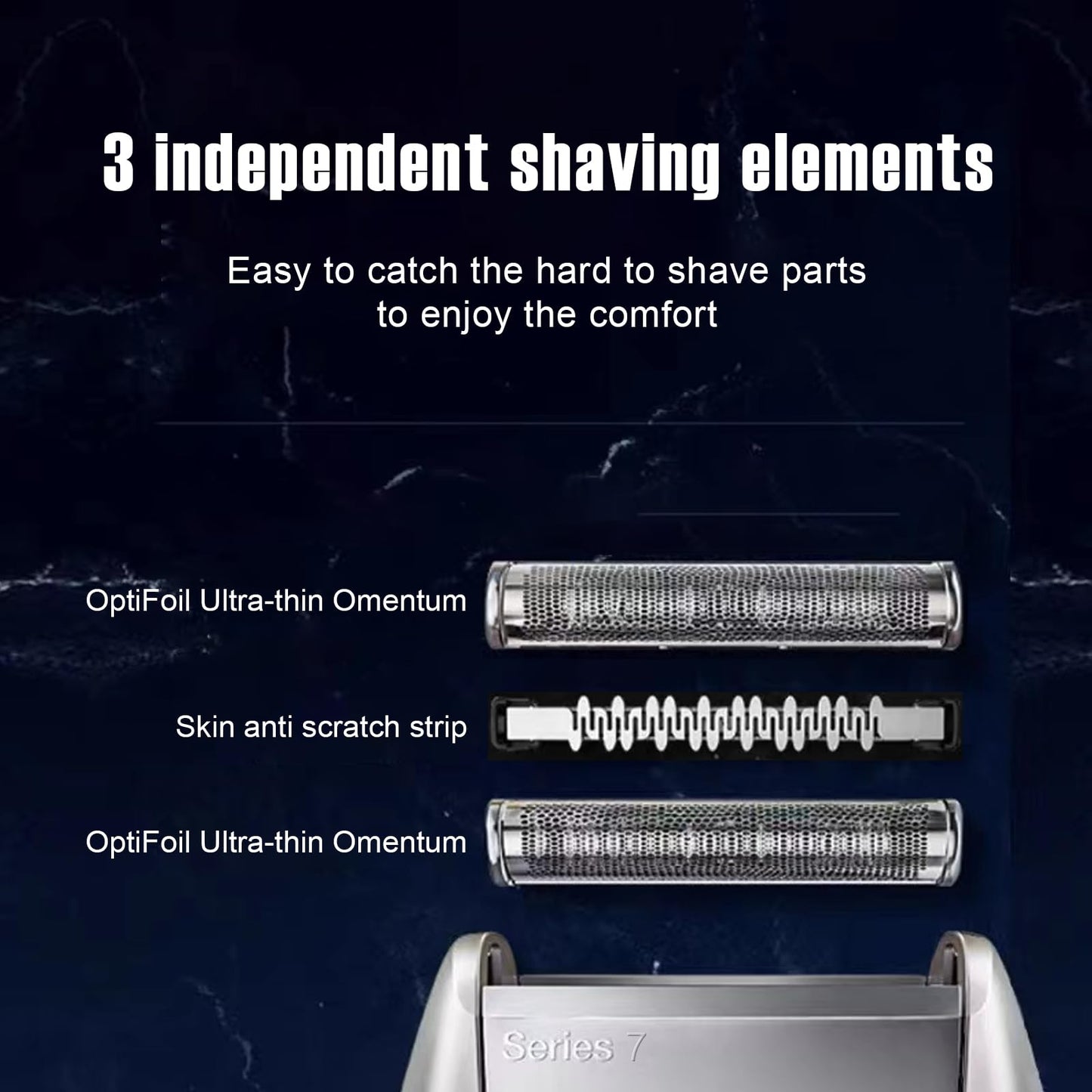 70S Series 7 Replacement Head for Braun Series 7 Foil Shaver Replacement Heads for Braun Series 7 Replacement Compatible with Series 7 Shavers 70s 720,750CC, 760CC,790CC,9565 Foil Shaver(2Pack )