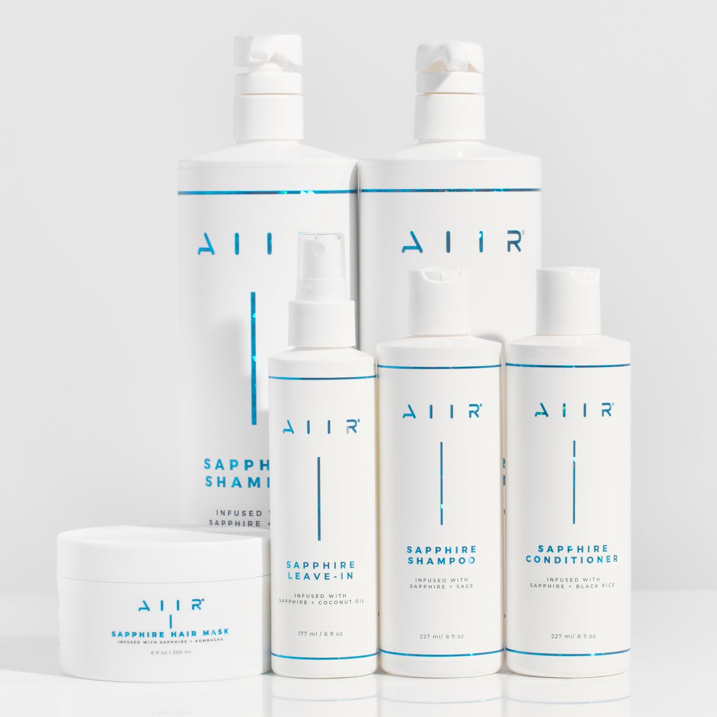 AIIR Sapphire Leave In Conditioner - Lightweight Moisturizing Detangler, Hydrate Dry Damaged Hair, Tame Frizz & Flyaways, Heat Protectant Spray for Blowouts and Thermal Styling, 6 oz