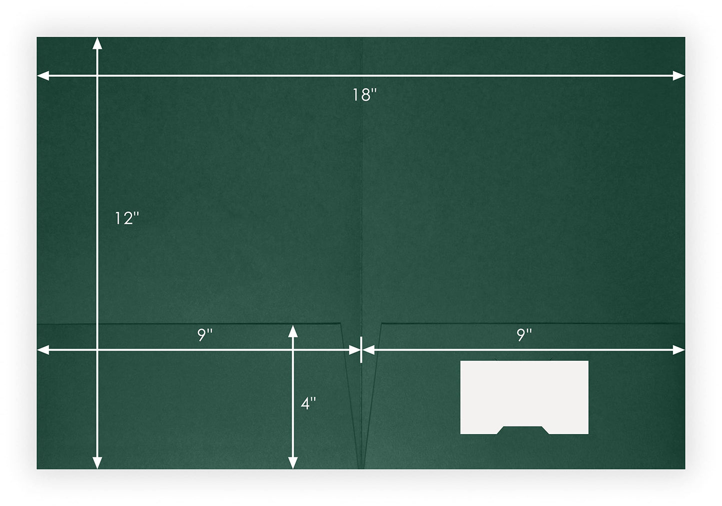 The Gallery Collection, 25 Count, Green, Two Pocket Presentation Folders, Perfect for Sales Material, Important Documents & More (9 x 12)