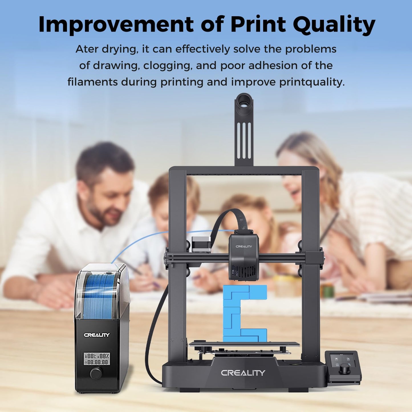2025 Creality Filament Dryer Box Pro, Upgrade 3D Printer Filament Dryer Box with Fan, 360° Heating Filament Dehydrator Storage Box for 1.75/2.85mm PETG PLA TPU ABS Nylon