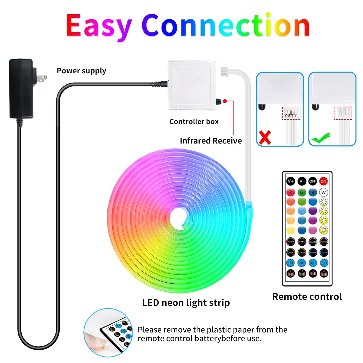 segrass 66FT Neon LED Rope Lights IP65 Waterproof LED Lights for Bedroom Flexible LED Light Strip with Remote/APP Control RGB Lighting Strip for Indoors Outdoors Bedroom Room Home Décor