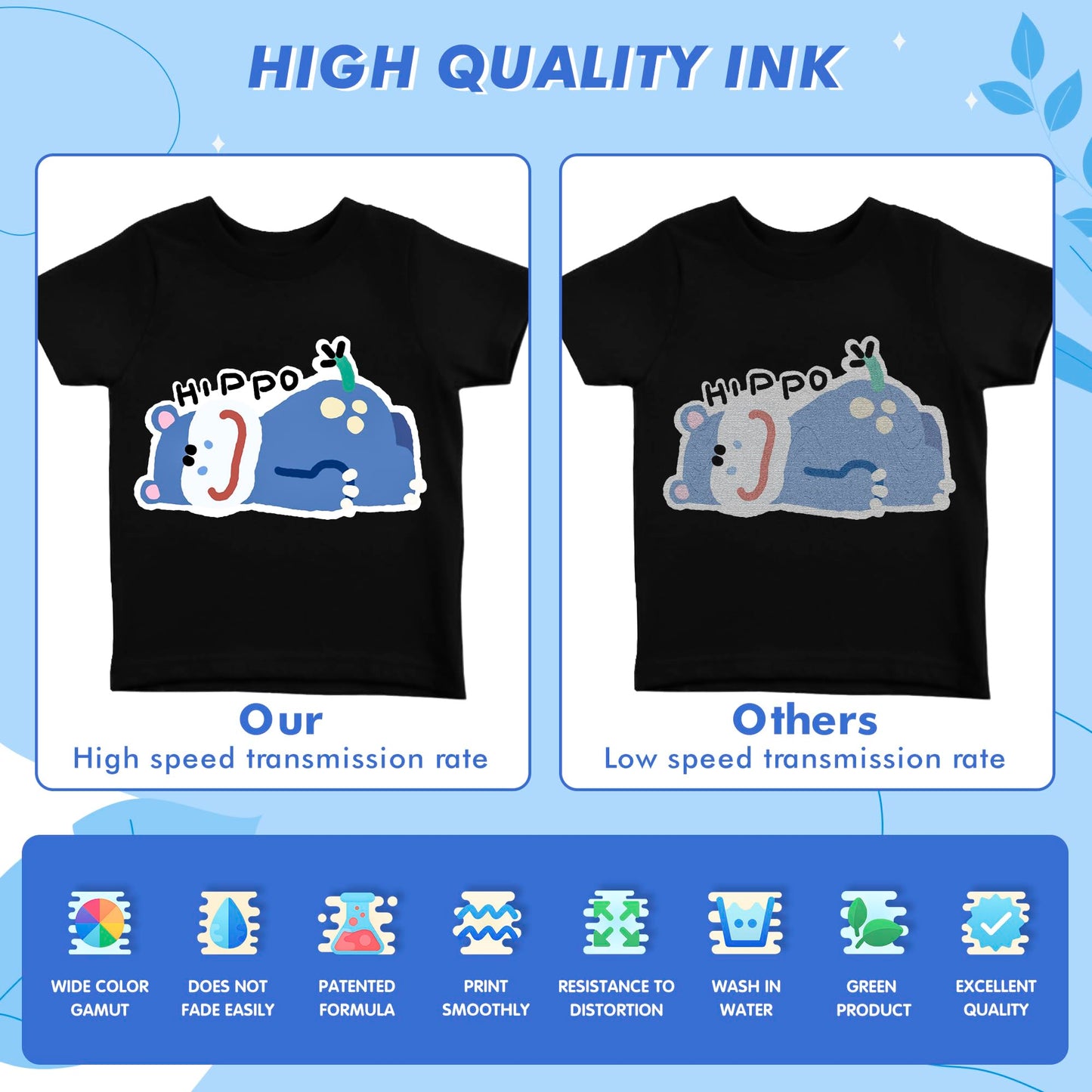 Aquaimage Dtf Ink 1500ml Dtf Printer Ink for Epson ET8550,L1800,XP15000, Bright Colors,DTF Transfer Ink for Pet Film, Refill Ink for P400, P800, P600, DX5, XP600. (250ml x 6, 2Wh+BKCMY)