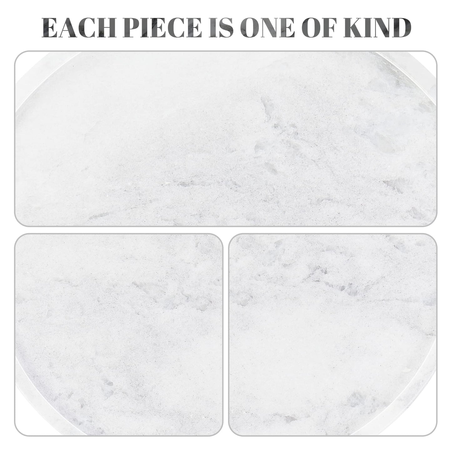 Koville African Natural Marble Tray for Bathroom Countertop, 11.8" Diam Round Marble Tray for Kitchen Counter, Coffee Table Serving Tray, Perfume Jewelry Tray Decorative Vanity Tray (Namib Fantasy)