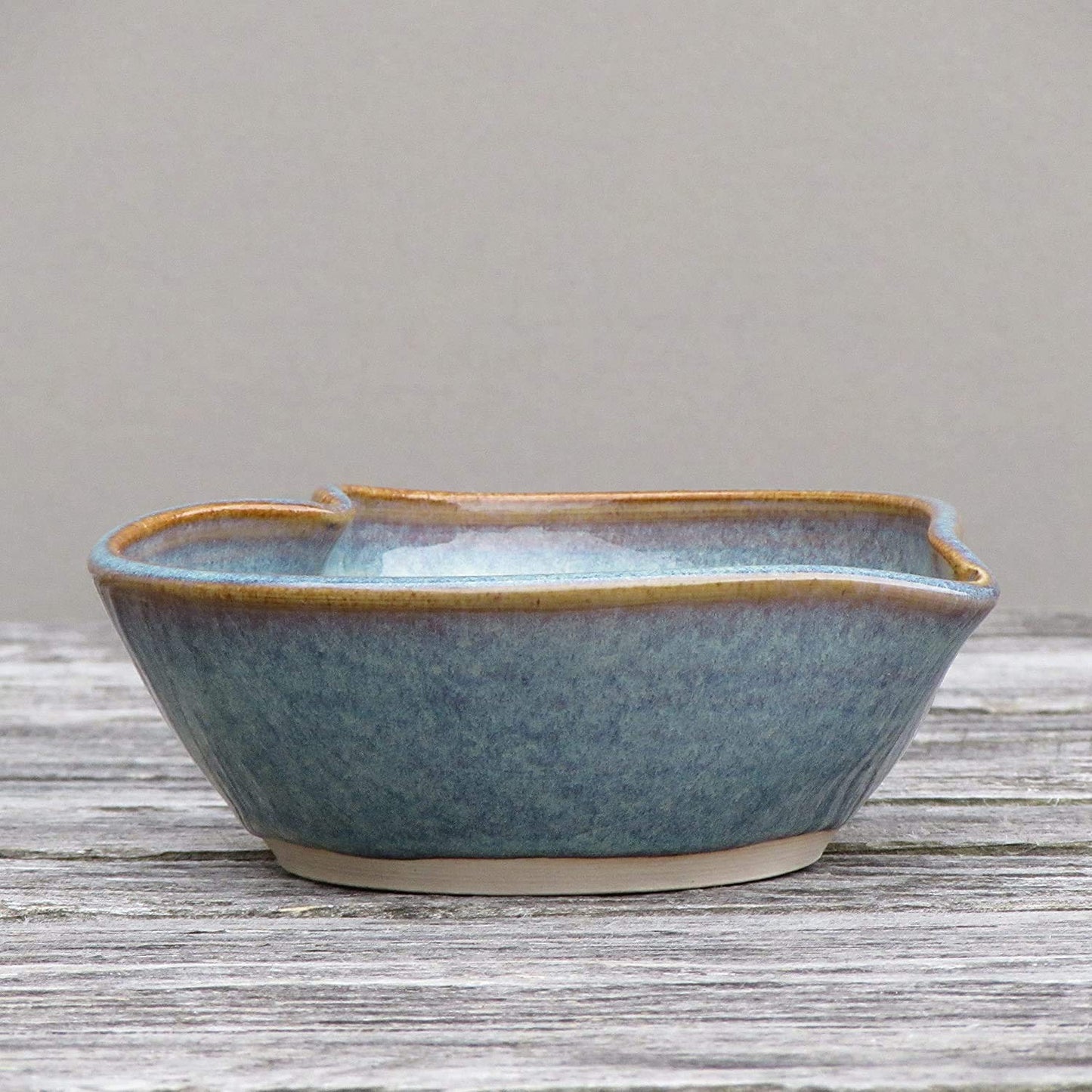 Castle Arch Pottery Irish Pottery Bowl Hand-Glazed, Heart Shaped Design 6" Diameter by 2" Height with Celtic Spiral Motif - Handcrafted In Ireland - Lead & Cadmium Free, Irish Gifts For Men & Women