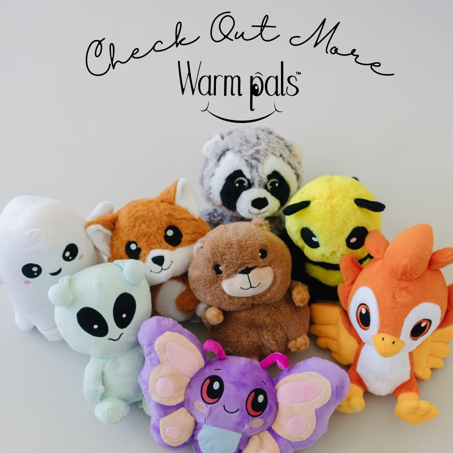 1i4 Group Warm Pals Scented Glow in The Dark Ghost, Microwavable Heatable and Coolable Bedtime Comfort Plush Toys Filled with Natural Grains and Lavender