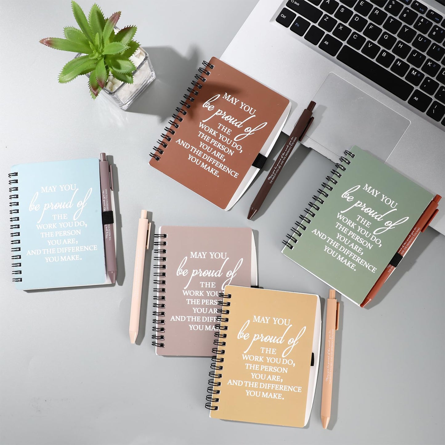 Honoson 30 Sets/60 Pcs 2026 CNA Appreciation Gifts Employee Appreciation Gifts May You Be Proud The Work Notebook with Ballpoint Pen Thank You Notebooks for Nurse Coworker CNA Week (Vivid Color)