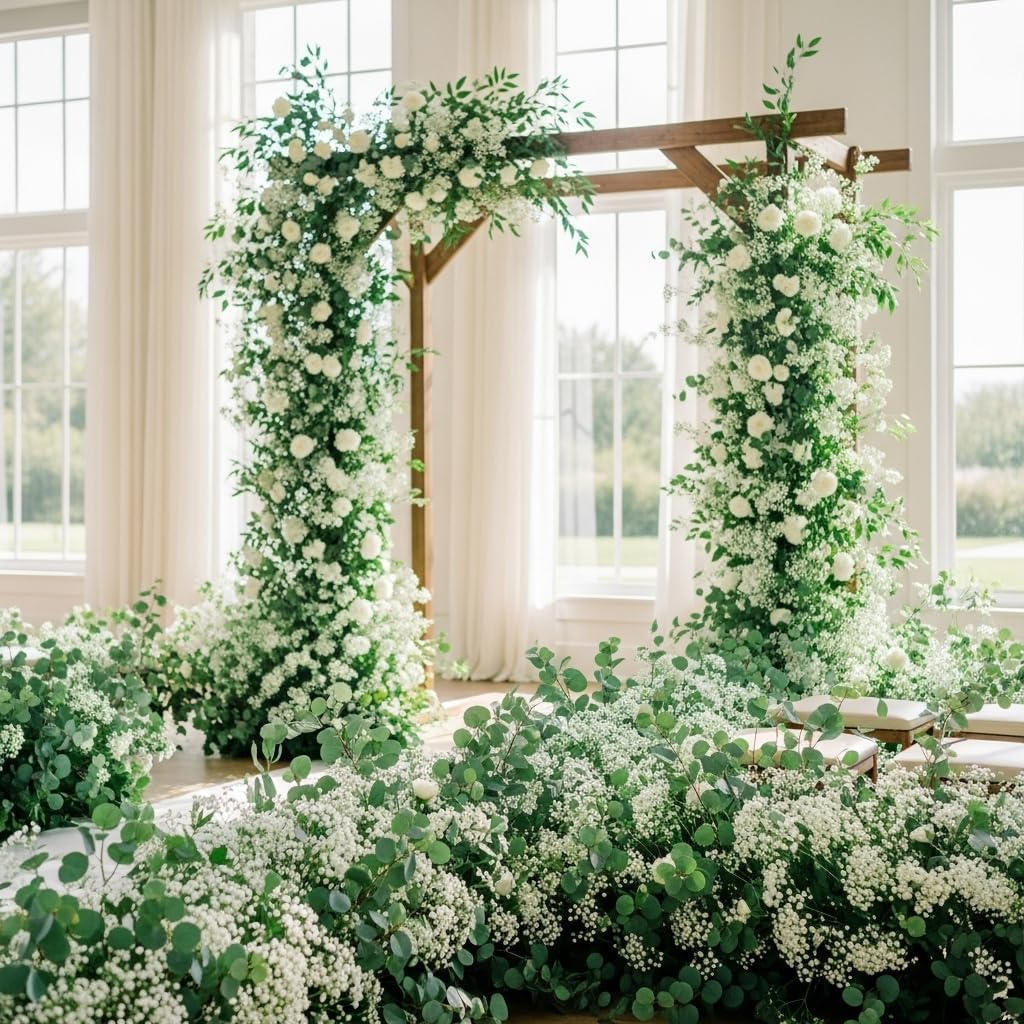 Sukh 30 Babys Breath Artificial Flowers - White Fake Flowers Baby's Breath Gypsophila Realistic Bouquet Flores Artificiales para Decoracion Plants for Wedding Table Centerpieces, Home Decoration