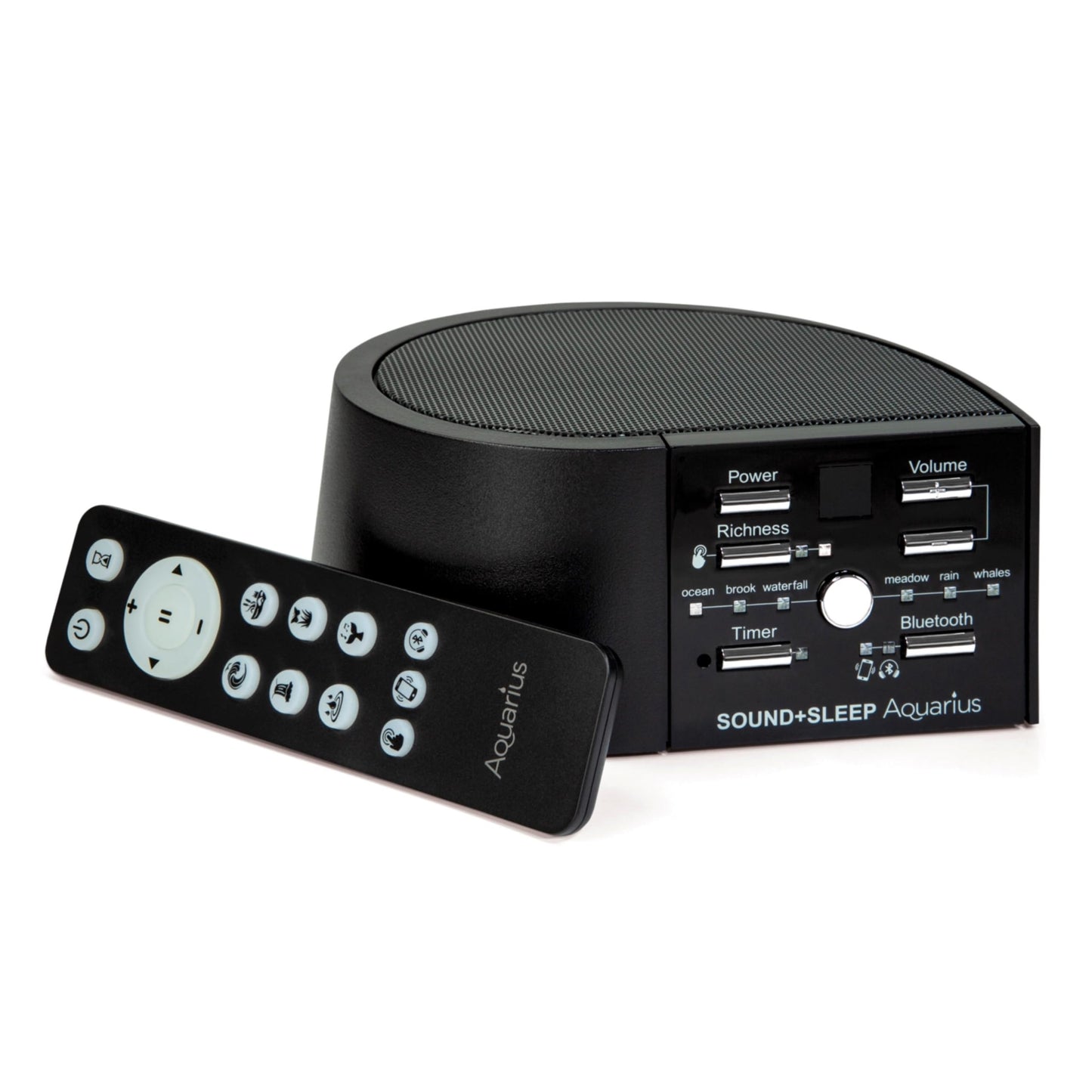 Adaptive Sound Technologies Sound + Sleep Aquarius Aquatic Noise Machine - White Noise Machine - Non-Looping Water Sounds for Sleep & Relaxation - with Timer & Headphone Jack - Black