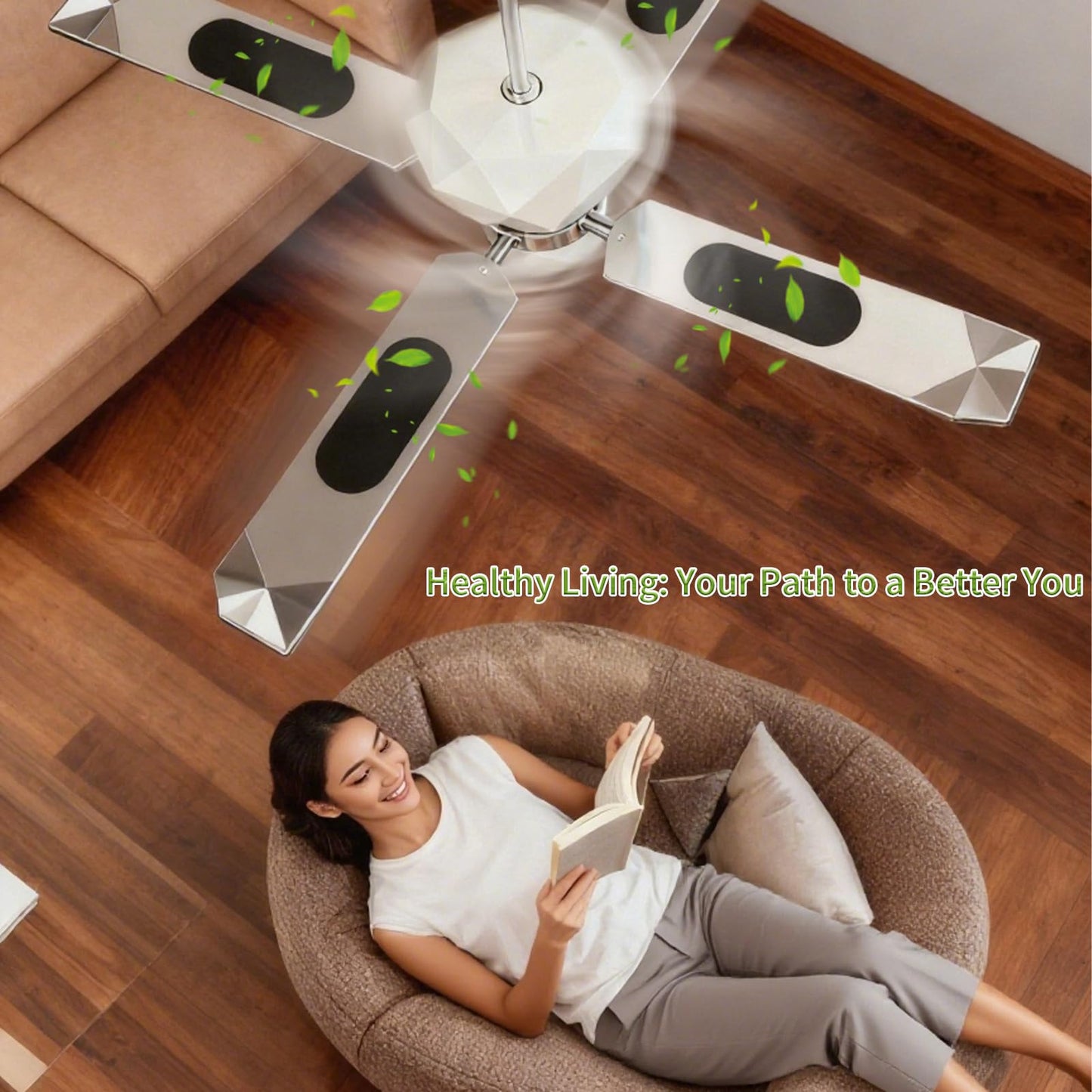 Amestar 40 Pack Ceiling Fan Filters for Blades, Black Ceiling Fan Air Purifier Pads, Dust Catcher Activated Coconut Carbon Ceiling Fan Filter Accessories