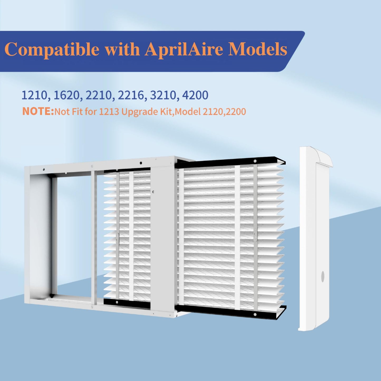 2-Pack 210 Filter Replacement Compatible with AprilAire 210 Whole House Air Purifiers Models,1210,1620,2210,2216,3210,4200,MERV 11 Furnace Filter Replacement,fit for 20x25x4 Furnace