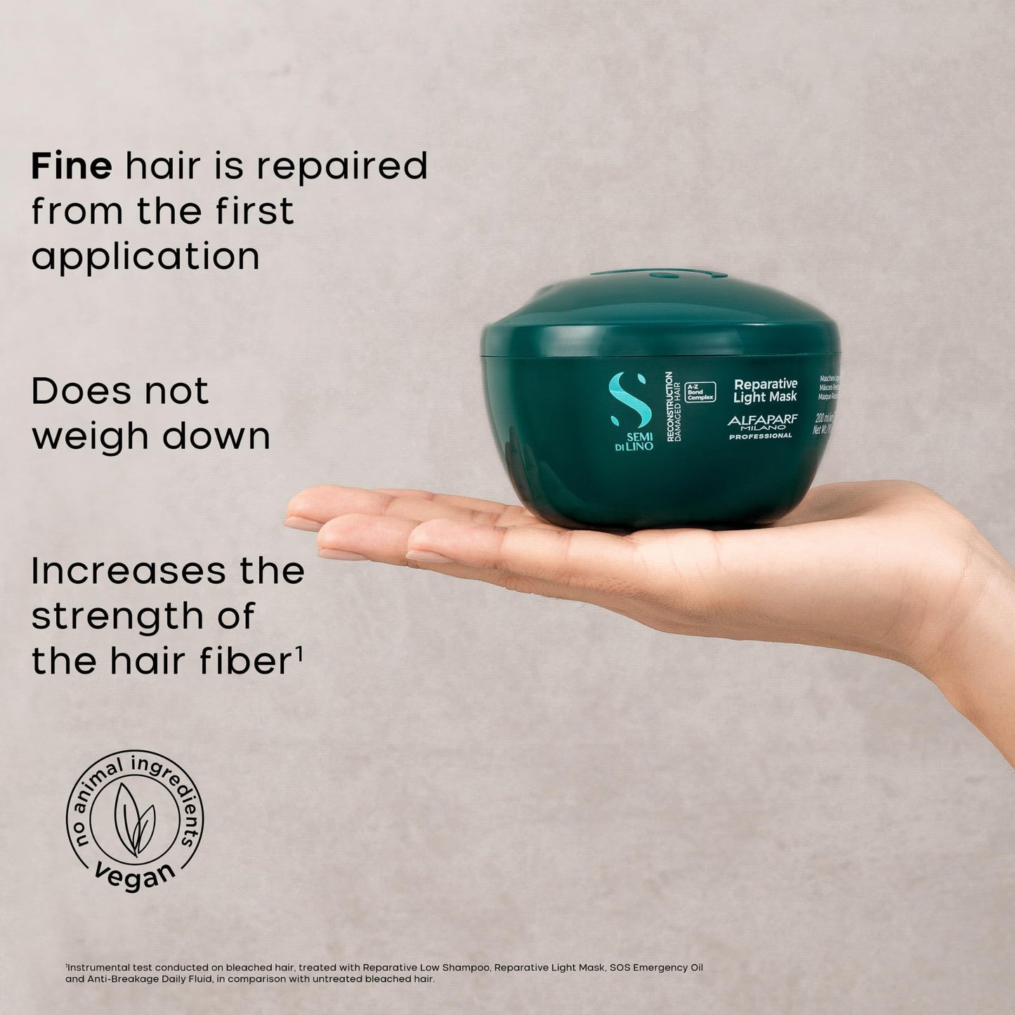 Alfaparf Milano Semi di Lino Reconstruction Bond Repair Hair Mask for Damaged Hair - Recommended for Fine Hair – Hair Repair Mask - Restructures - Color Safe - Deep Conditioner - Vegan (17.2 oz)