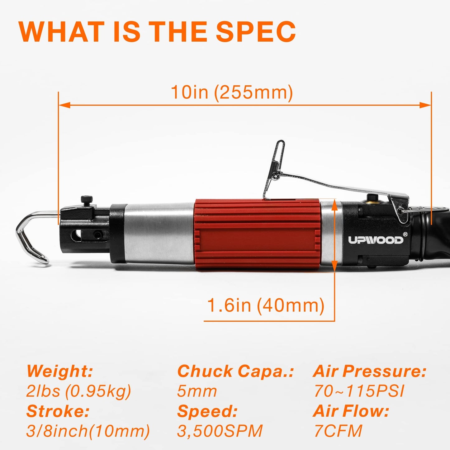Air Reciprocating File & Body Saw 3/8in stroke, Multi-function Low Vibration 3500spm Pneumatic Cutting Tool & Abrasive Tool with 4 Files and 5 Saw Blades (Stroke Length: 10mm)