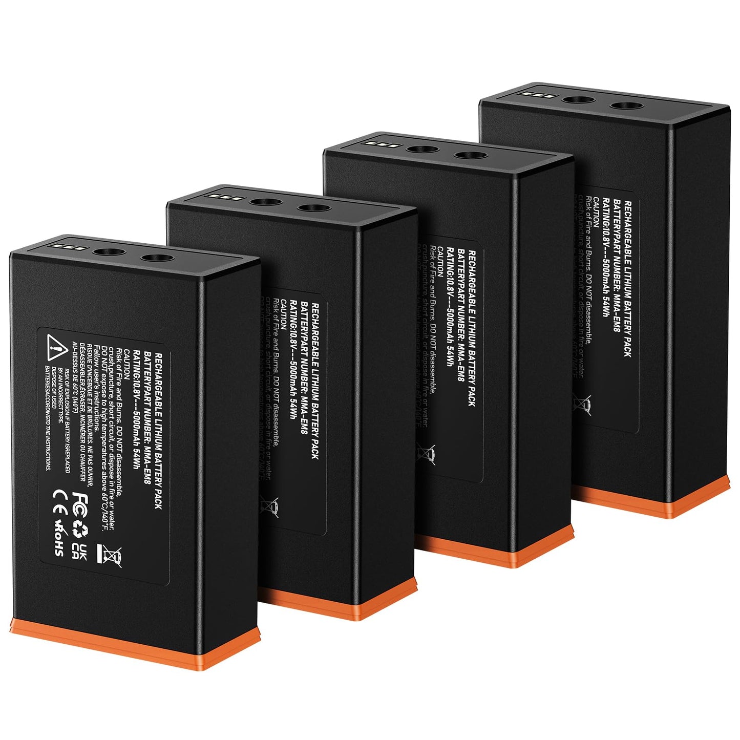 METACUCU 4 Pack Rechargeable Battery for Edge Series Cellular Trail Camera 5000mAh Lithium-Ion Battery Compatible with Moultrie Edge, Edge PRO, Edge 2, Edge 2 PRO