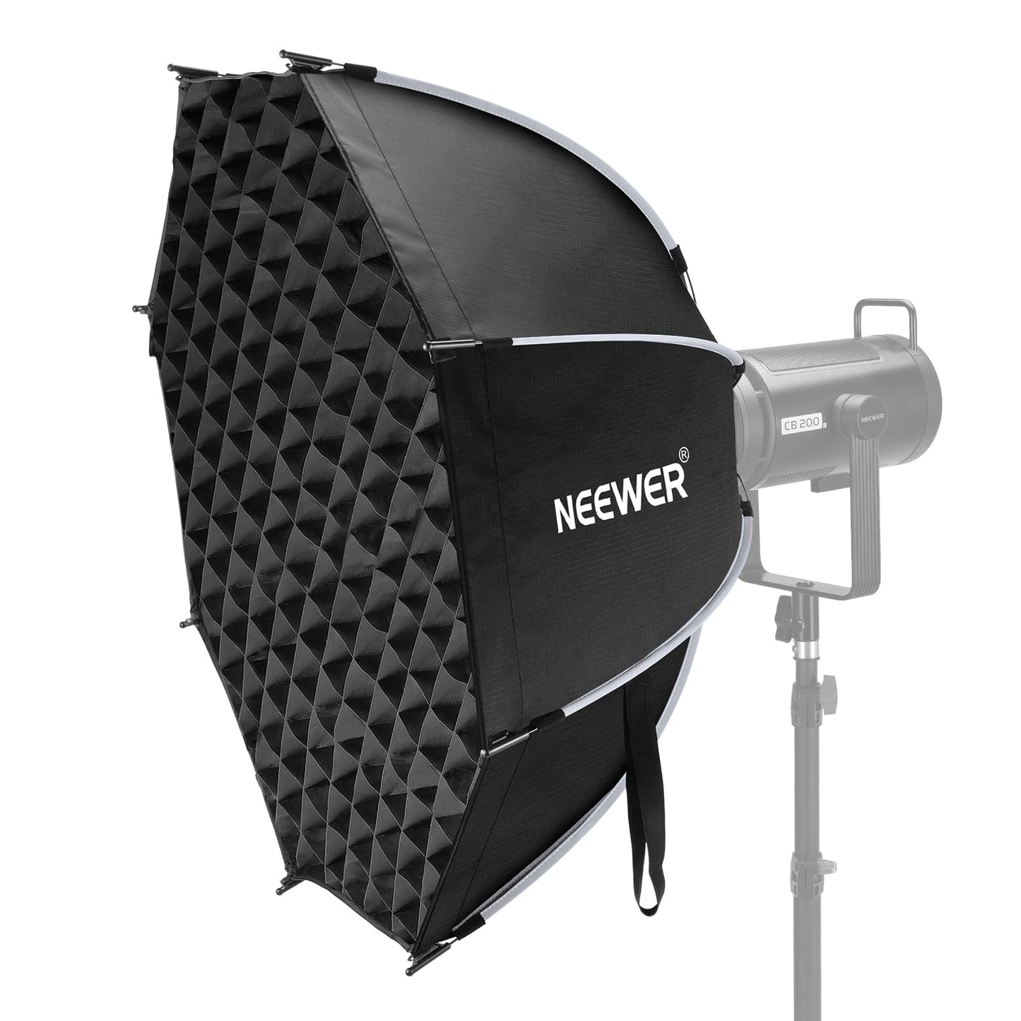 NEEWER 35.4'' Octagonal Softbox, Quick Release Parabolic Soft Box with Bowens Mount, Diffusers, Grid, Bag Compatible with Aputure 120d Compatible with Godox SL60w NEEWER Q4 AS600B CB300B Q300, NS92P
