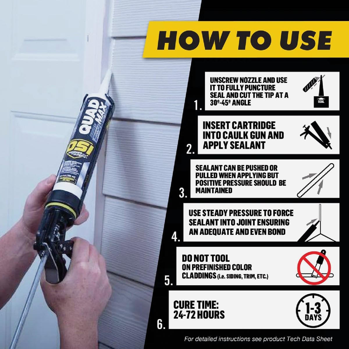 12-Pack of 9.5 oz OSI 1868684 White 001 Quad Max Window, Door & Siding Sealant