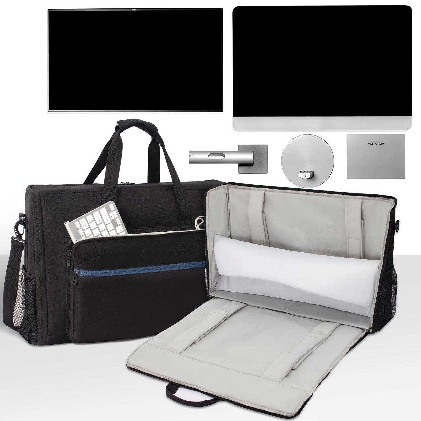 AKOZLIN LCD Screens/TVs(up to 2) Transport Tote Bag for 27" - 32" Displays Monitor Carrying Case (NOT FOR IMAC) With Shoulder Strap