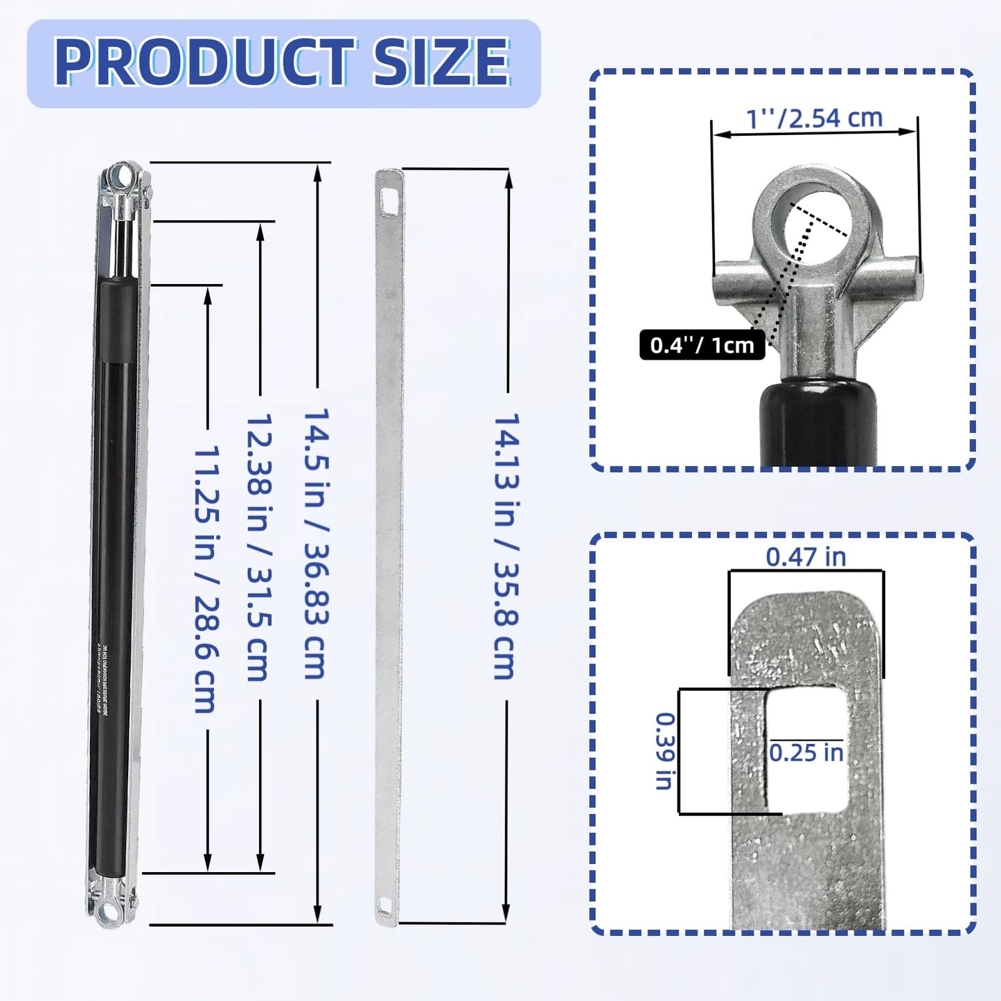 36-80 Standard Strut Kit for Werner Aluminum Attic Ladder - Heavy Duty Ladder Accessories for AH2210, AH2510, AL2210 & More Attic Ladder Pull Down System - Ladder Platform Attachment (1 Pair)