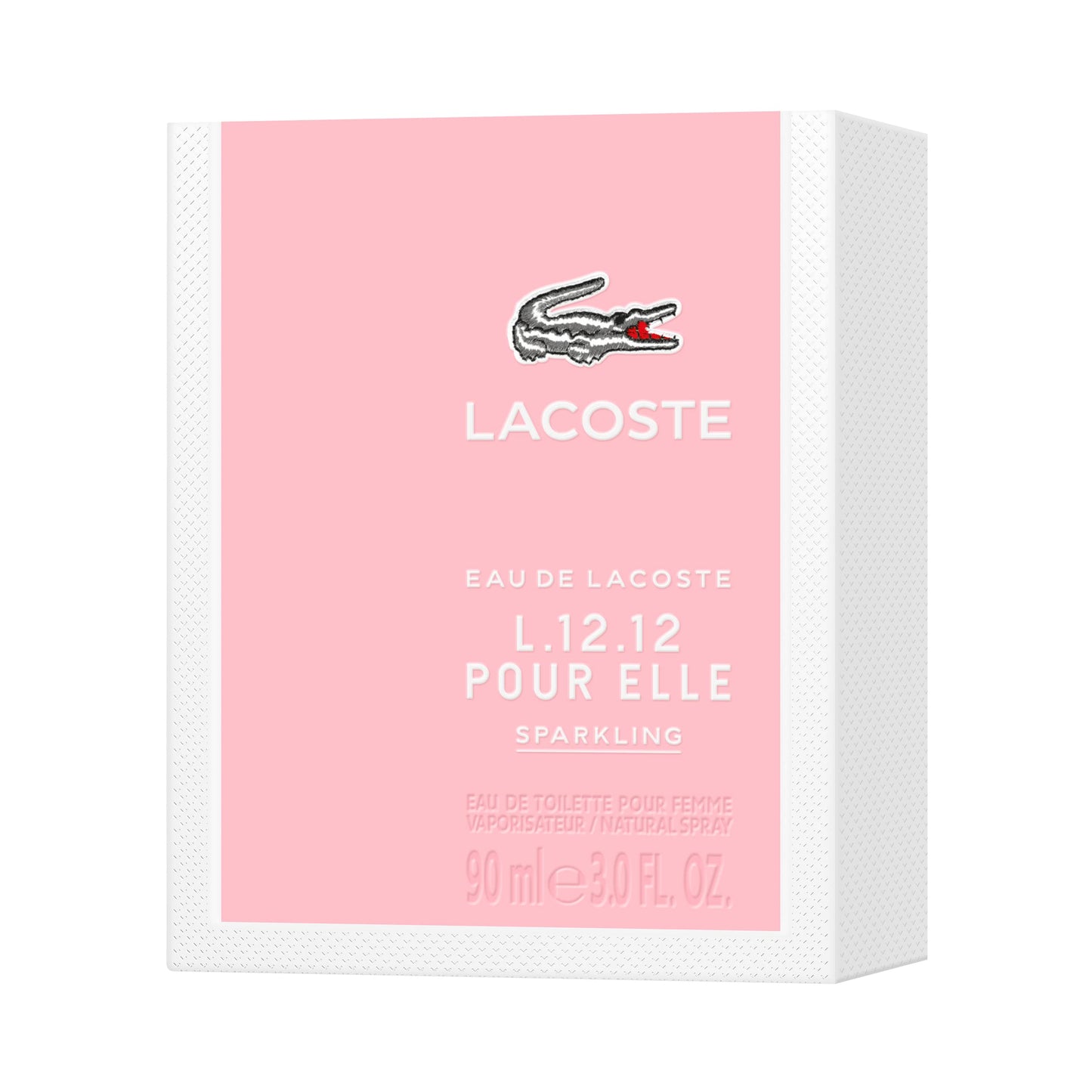 Lacoste L.12.12 Rose Sparkling Eau de Toilette - Long Lasting Fragrance with notes of Mandarin, Cotton Candy & Vetiver - Ambery & Fruity - 3.3 fl. oz.