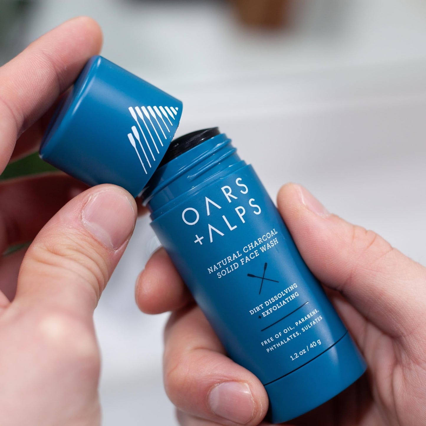 Oars + Alps Men's Skin Care Kit, Valentines Gifts for Him,Gift Set Includes Face Wash, Eye Roller, and Moisturizer, Vegan and Gluten Free, Travel Size & TSA Approved, 3 Items Total