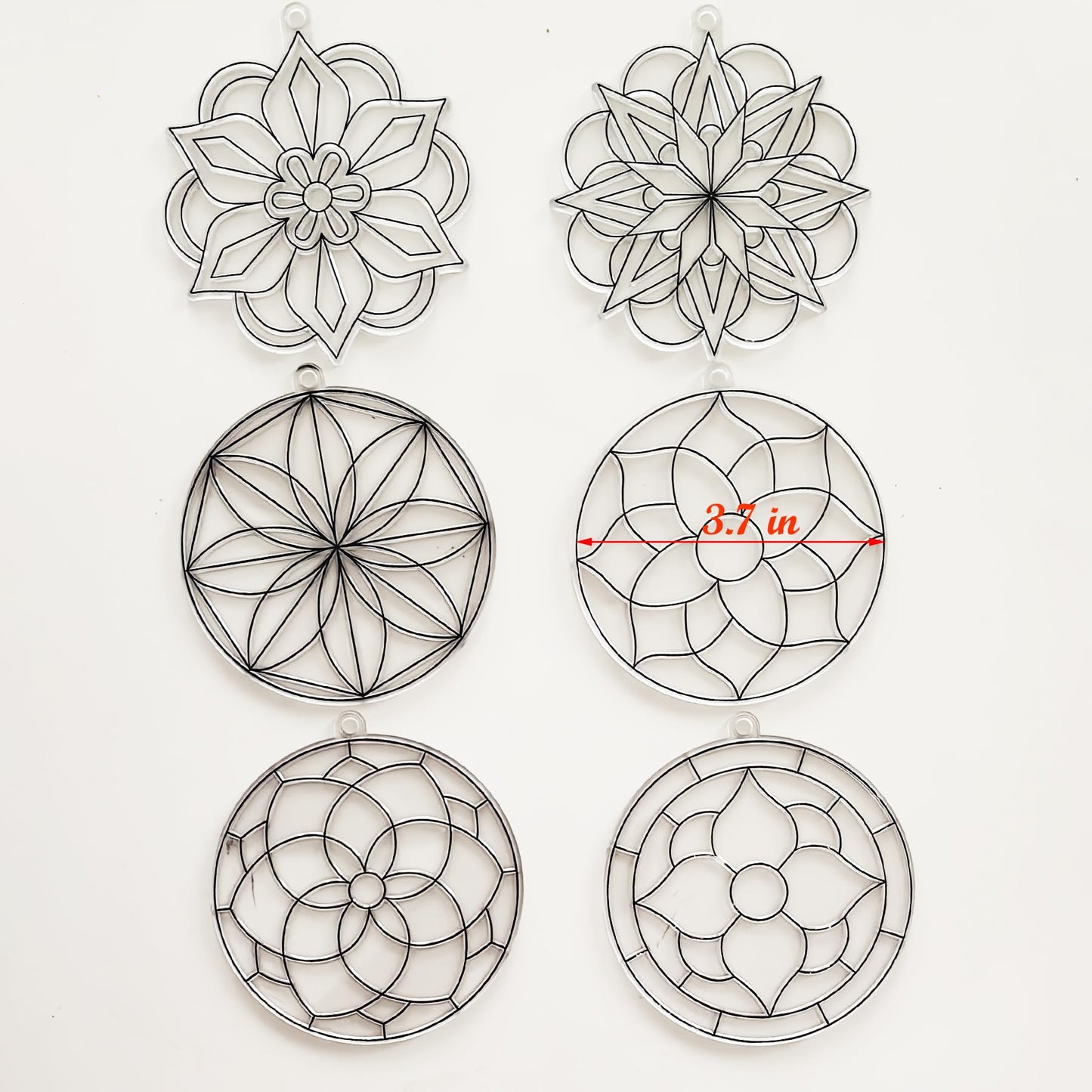 Ayhuhra 30 Sets Mandala Suncatchers Craft Kits Stained Glass DIY Window Paint Art Flower Suncatcher Kits for Spring Summer Party Activities Art Project Party Favors (Mandala)