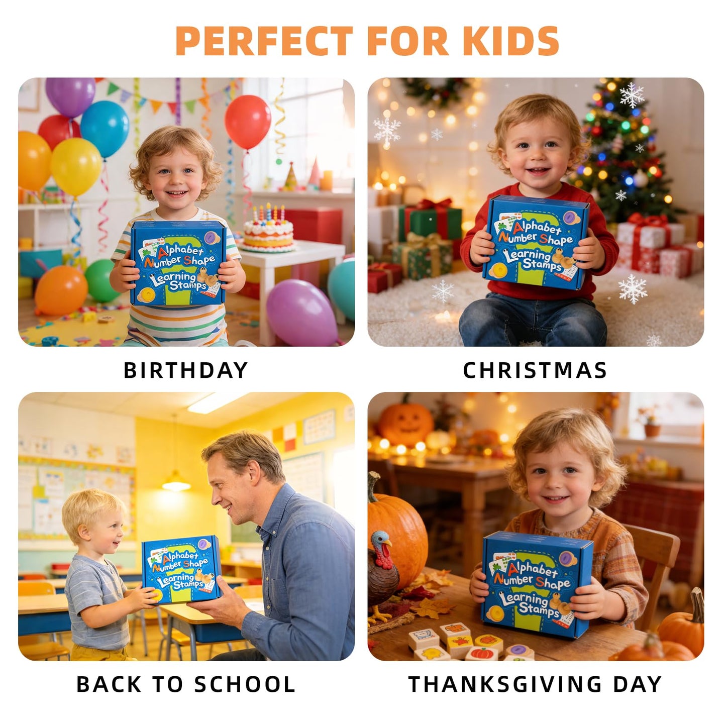 Busy edition Alphabet Number Stamps for Kids