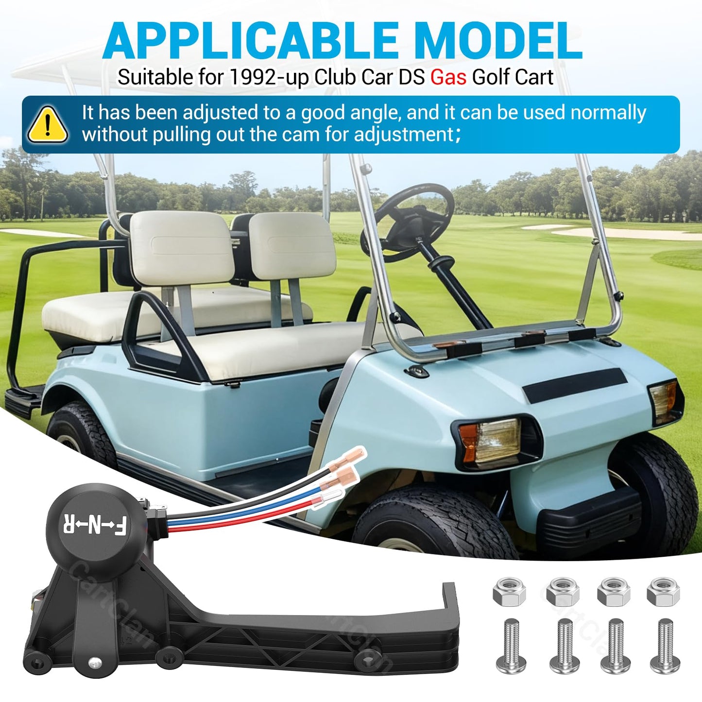 Club Car Forward and Reverse Shifter Assembly Kit, Golf Cart Forward and Reverse Shifter Suitable for 1992-up Club Car DS Gas Golf Carts, Replace OEM #1016947 8248 8233