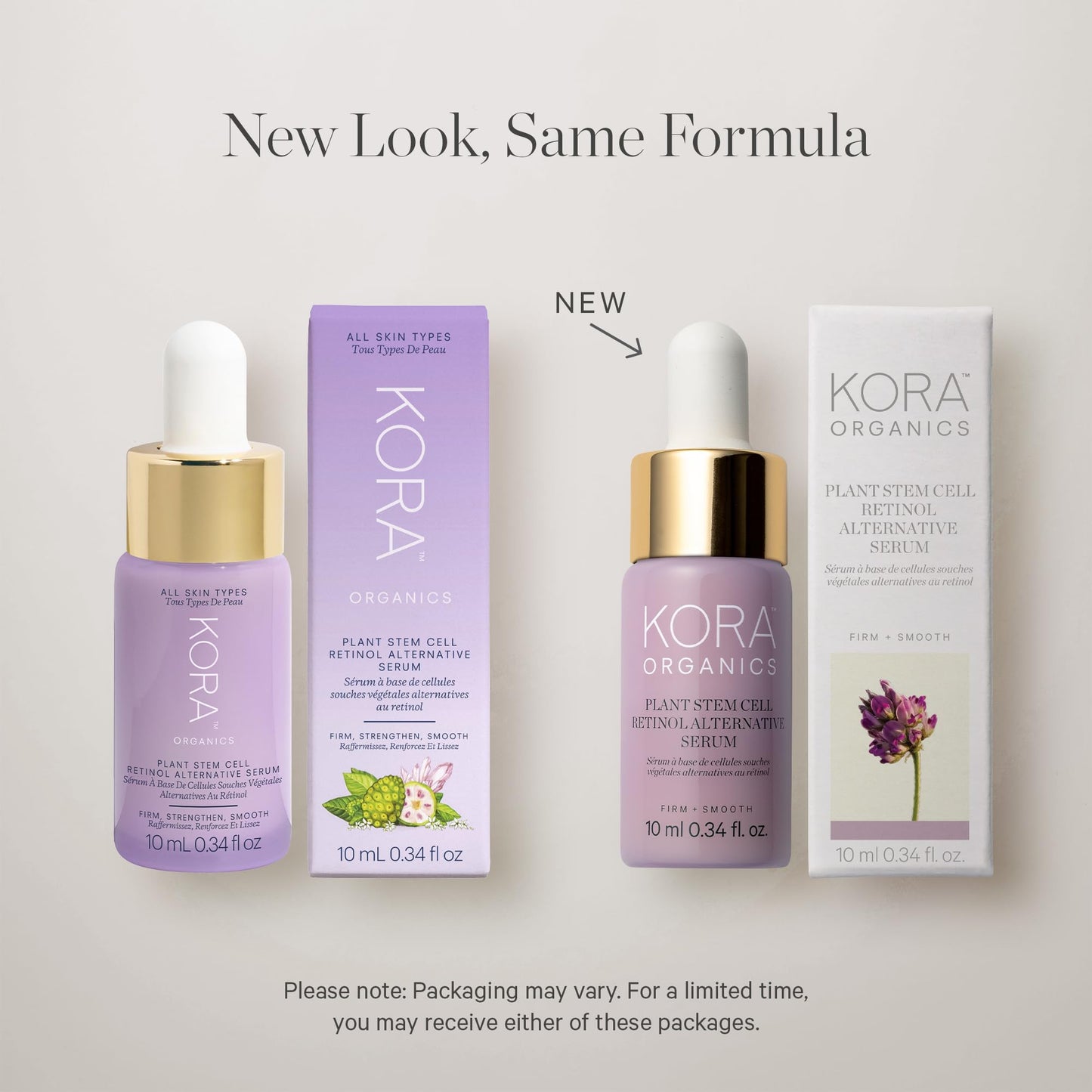 KORA Organics Plant Stem Cell Retinol Alternative Serum, Firming Face Serum, Repair Signs of Aging, Promotes Radiant Skin, Certified Organic, Cruelty Free, Travel Size Anti-Aging Serum, 0.34 fl oz