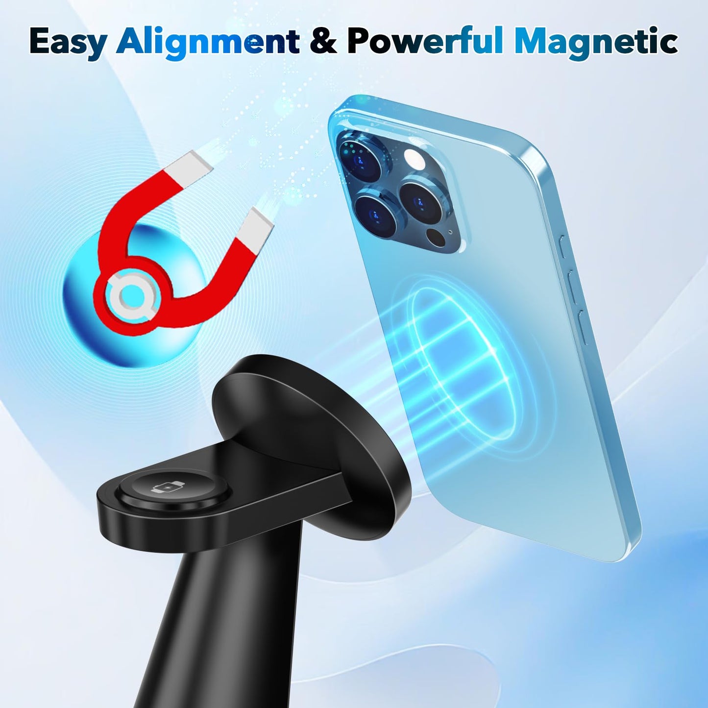 3 in 1 Wireless Charging Station for Apple, Charger Stand for Multiple Apple Devices, Wireless Charging Station for iPhone 16/15/14/13/12 Series, Wireless Charger for AirPods, iWatch Series (Black)