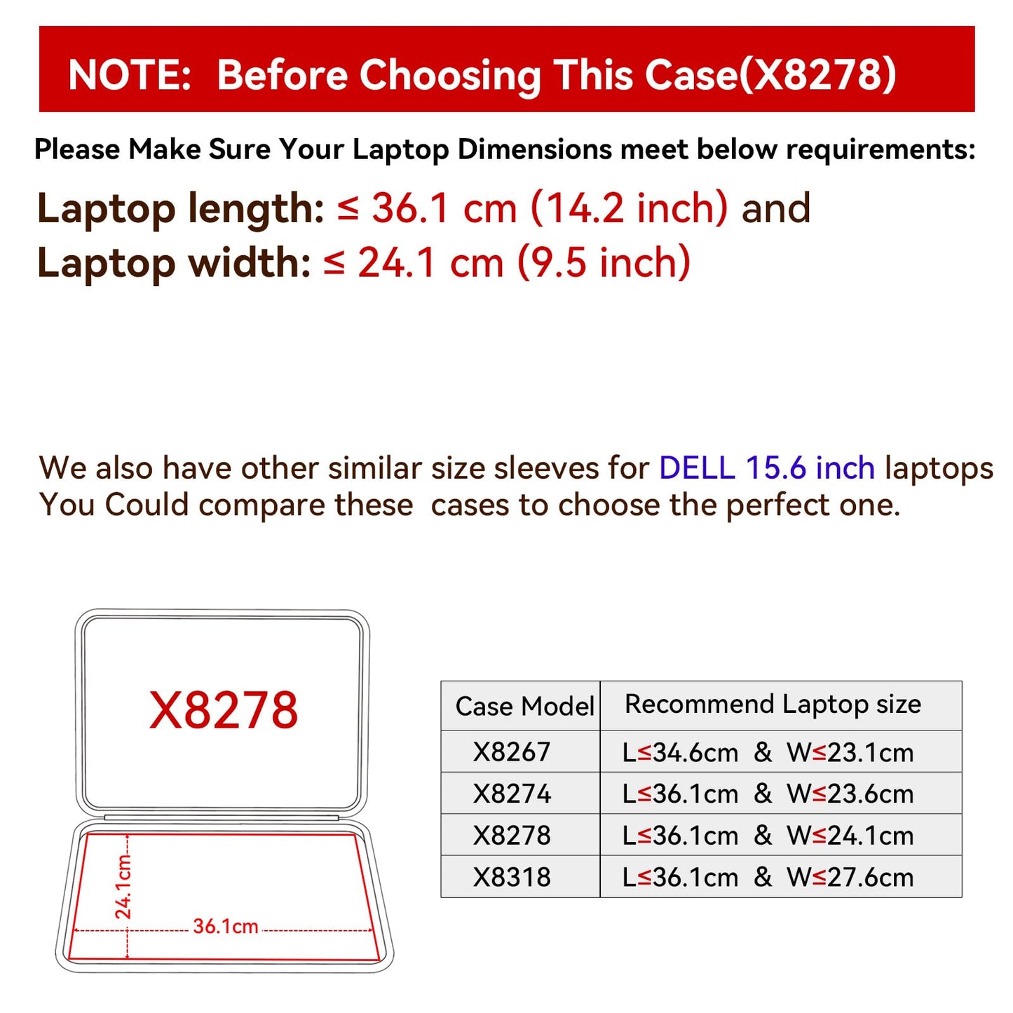 Smatree Hard EVA Protective Sleeve Case Compatible for 15.6 inch Dell Latitude 3550/3540 Laptop, 15.6 inch Dell Carry Travel Case Waterproof Sleeve (X8278)